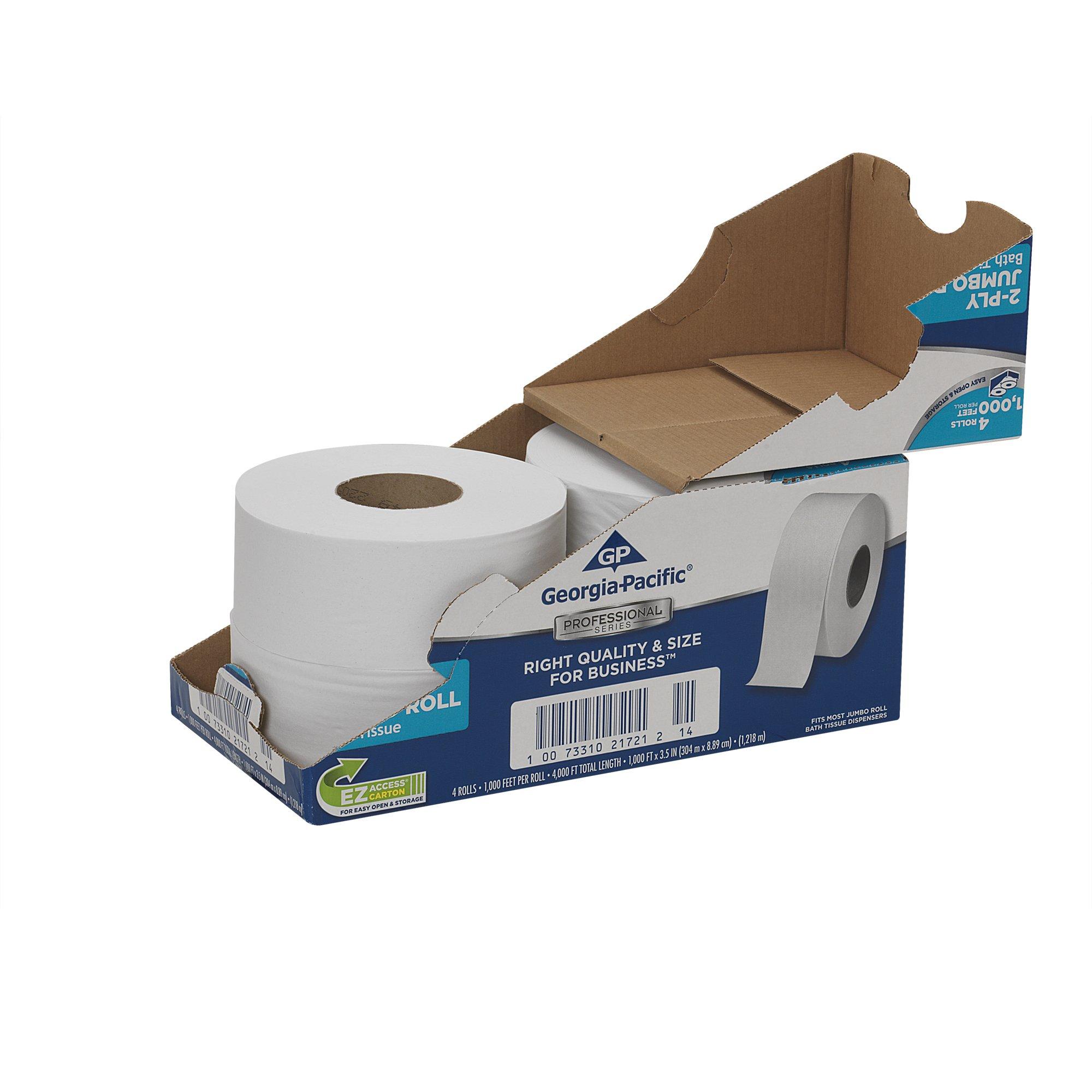 Georgia-Pacific Professional Series Jumbo Jr. 2-Ply Toilet Paper by GP PRO (Georgia-Pacific), 2172114, 1000 Feet Per Roll, 4 Rolls Per Case - Image 7