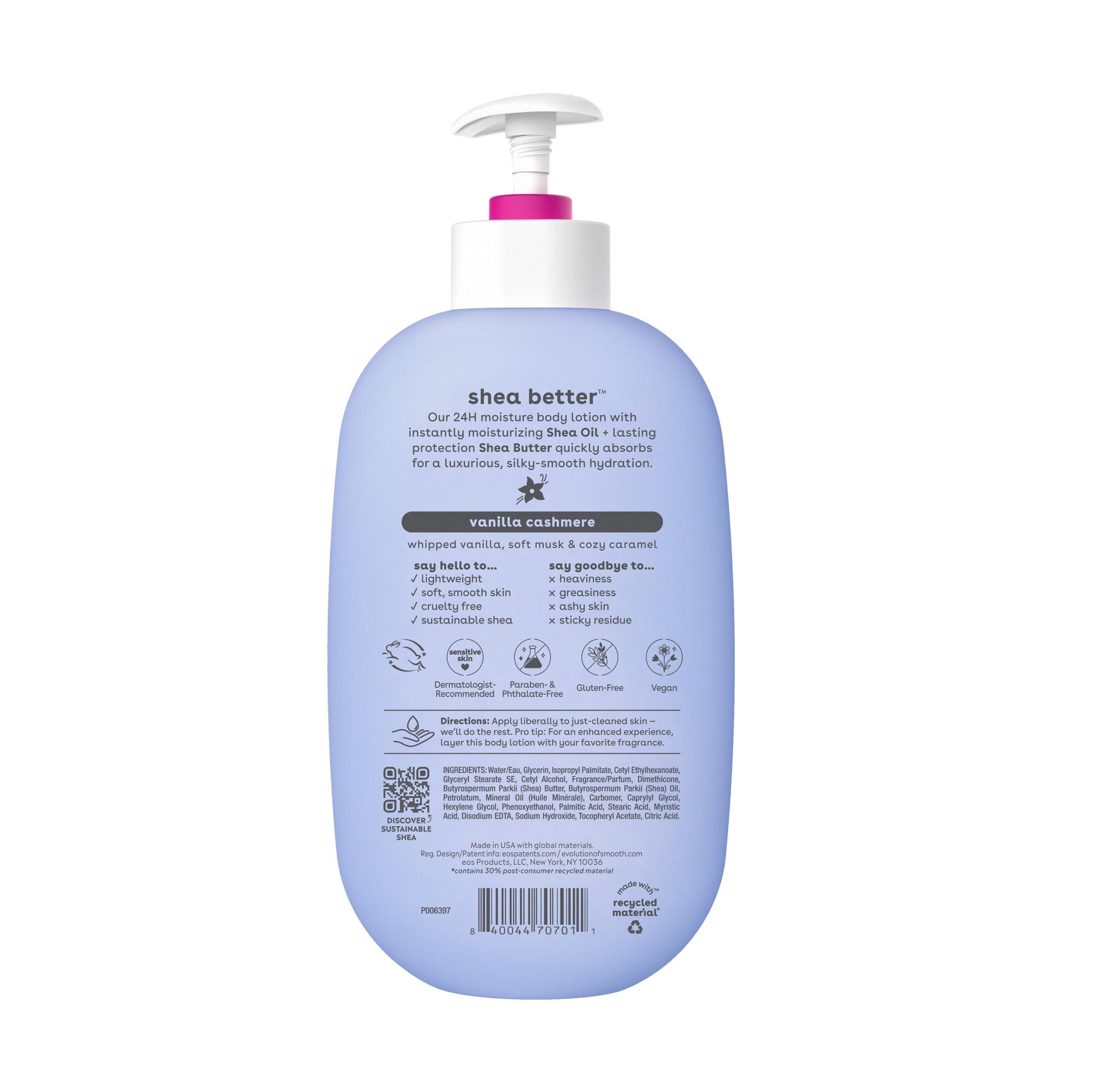 eos Shea Better Body Lotion- Vanilla Cashmere, 24-Hour Moisture Skin Care, Lightweight & Non-Greasy, Made with Natural Shea, Vegan, 16 fl oz - Image 7