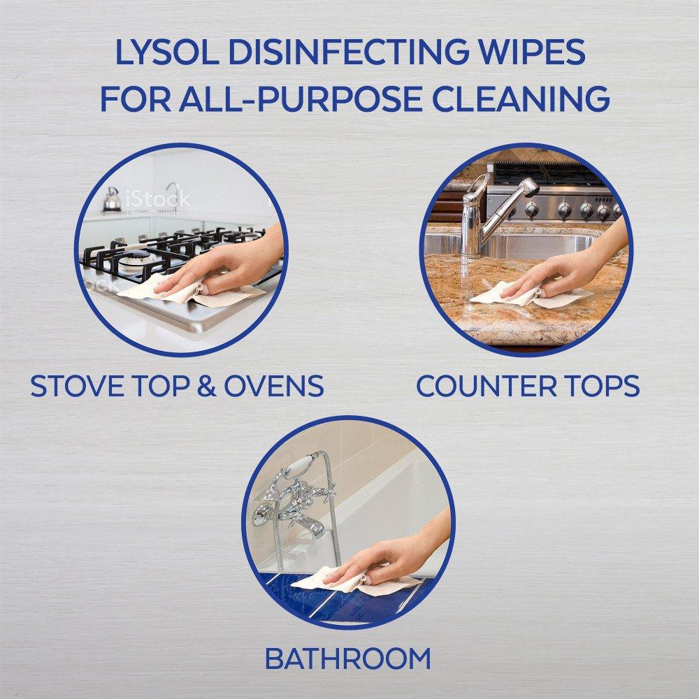 Lysol, Dual Action Complete Clean Disinfecting Wipes, White, 75 Count, Citrus, 450 Count, (Pack of 6) - Image 5