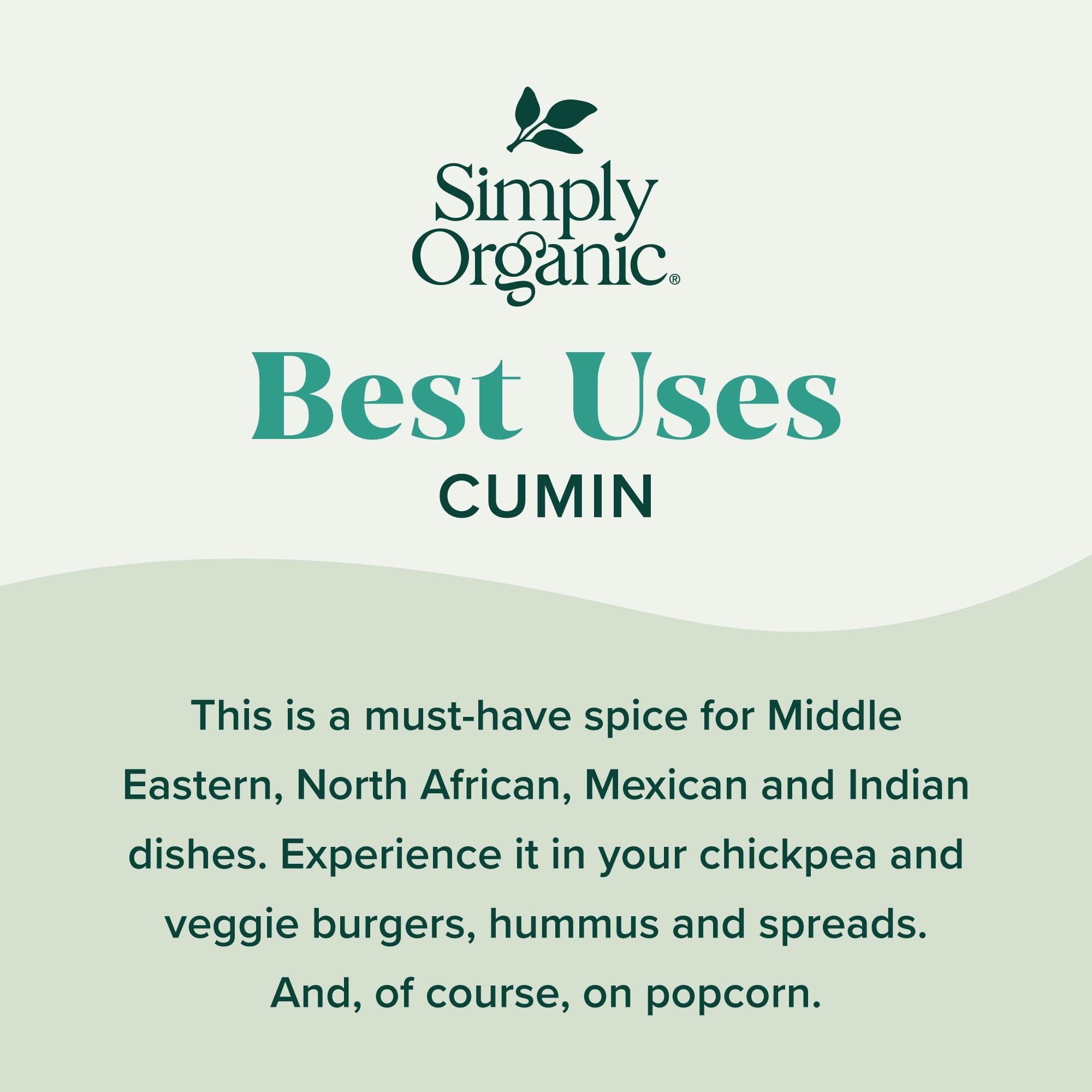 Simply Organic Ground Cumin Seed, 2.31 Ounce Glass Jar, Rich, Warm, Complex Earthy Spice Flavor, Certified Organic, Kosher - Image 3