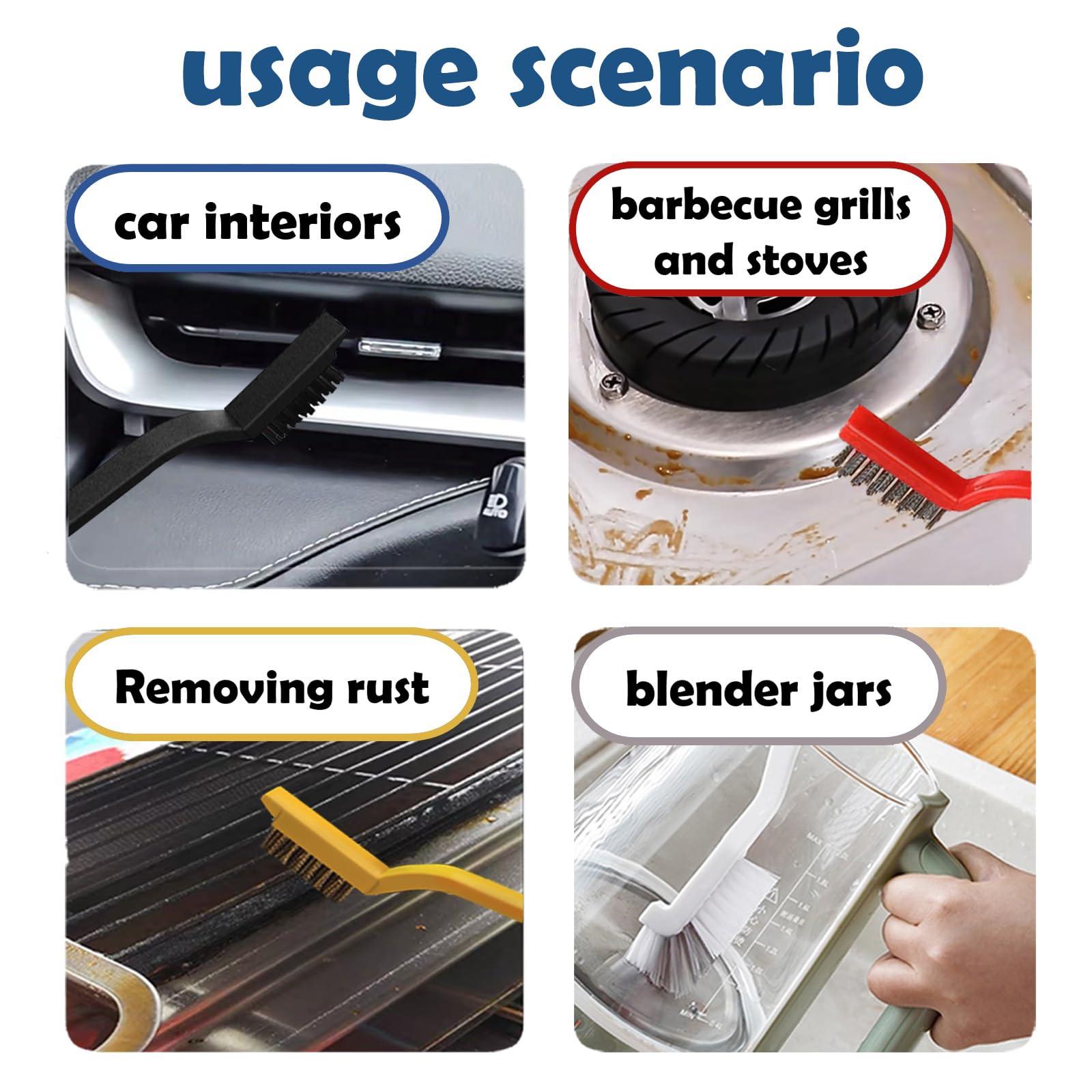 Betanull Crevice Cleaning Brush Set, Multi-Purpose Hard Bristle Brushes for Deep Cleaning Kitchen, Bathroom, Grout, Sink, Cup, Teapot, Bottle, Blender, Corners, Tight Spaces & More - Image 6