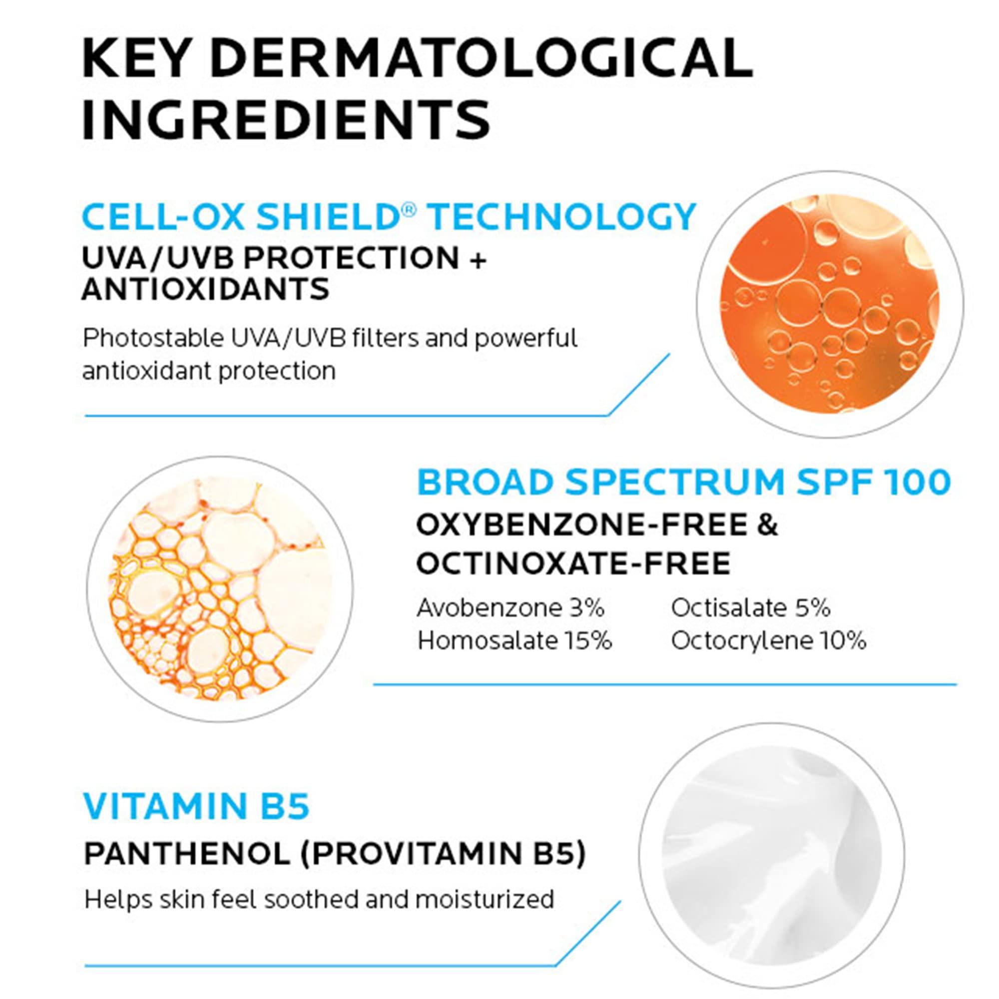 La Roche-Posay Anthelios Melt-In Milk Sunscreen SPF 100, Sunscreen For Body & Face, Broad Spectrum SPF + Antioxidants, Oil Free, For Sun Sensitive Skin, Oxybenzone Free - Image 4