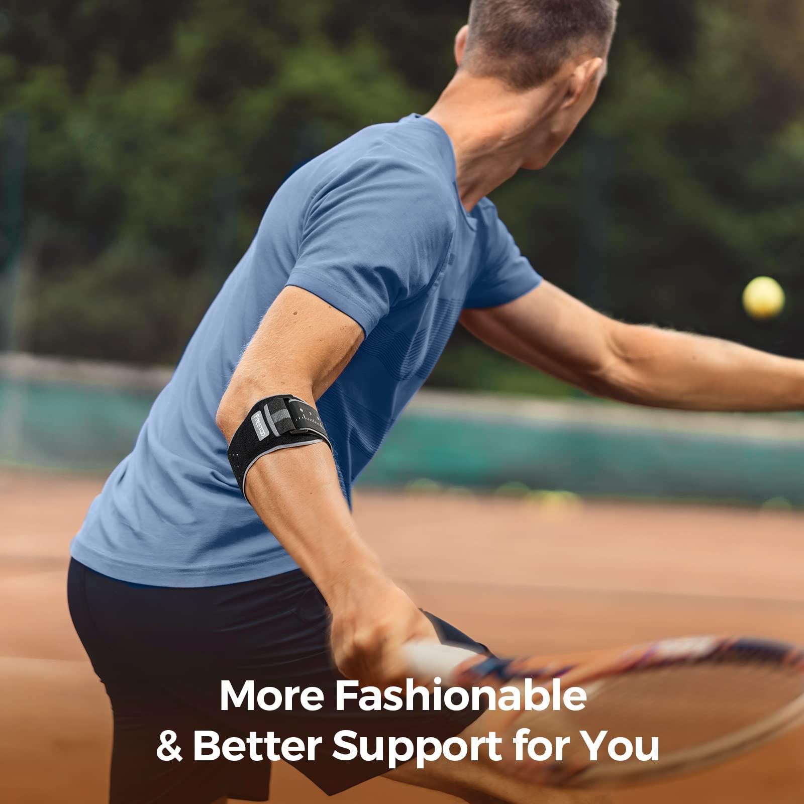 FREETOO Elbow Brace for Tendonitis and Tennis Elbow Relief with Removebale Pad, Adjustable Tennis Elbow Brace for Women Men, Comfortable Golfers Elbow Straps Black - Image 4