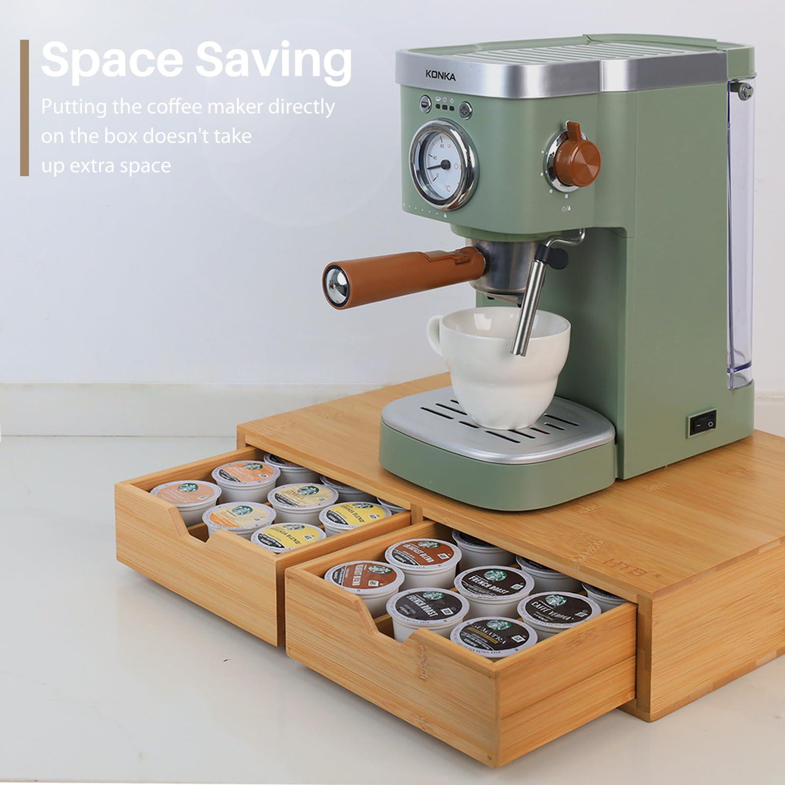 HTB K Cup Holder Compatible with K Cups,Coffee Pod Holder Holds Up 30 Cups,K Cup Organizer Storage Drawer - Image 6