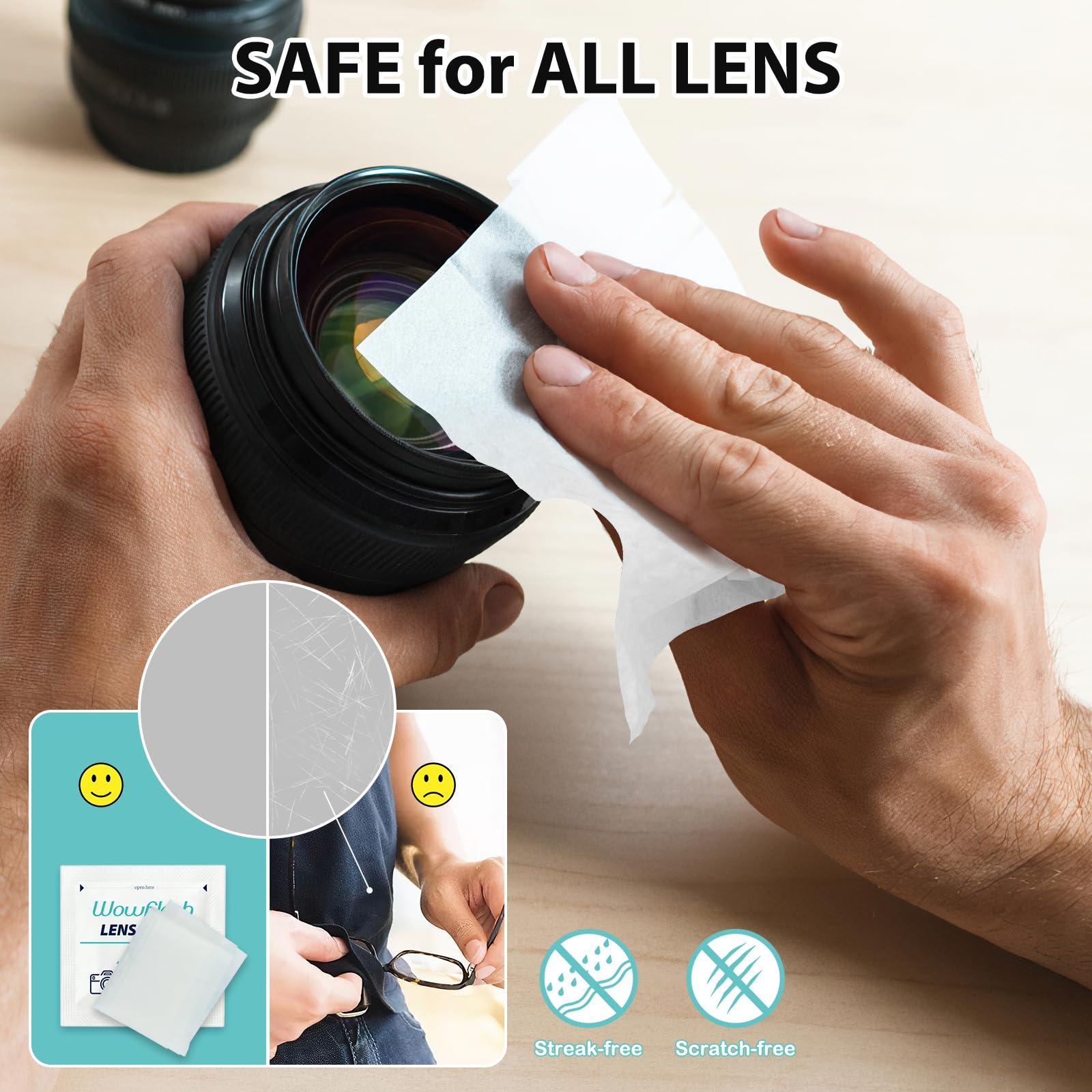 200 Count Lens Wipes for Eyeglasses, Eyeglass Lens Cleaning Wipes Pre-moistened Individually Wrapped Sracth-Free Streak-Free Eye Glasses Cleaner Wipes for Sunglass, Camera Lens, Goggles - Image 3