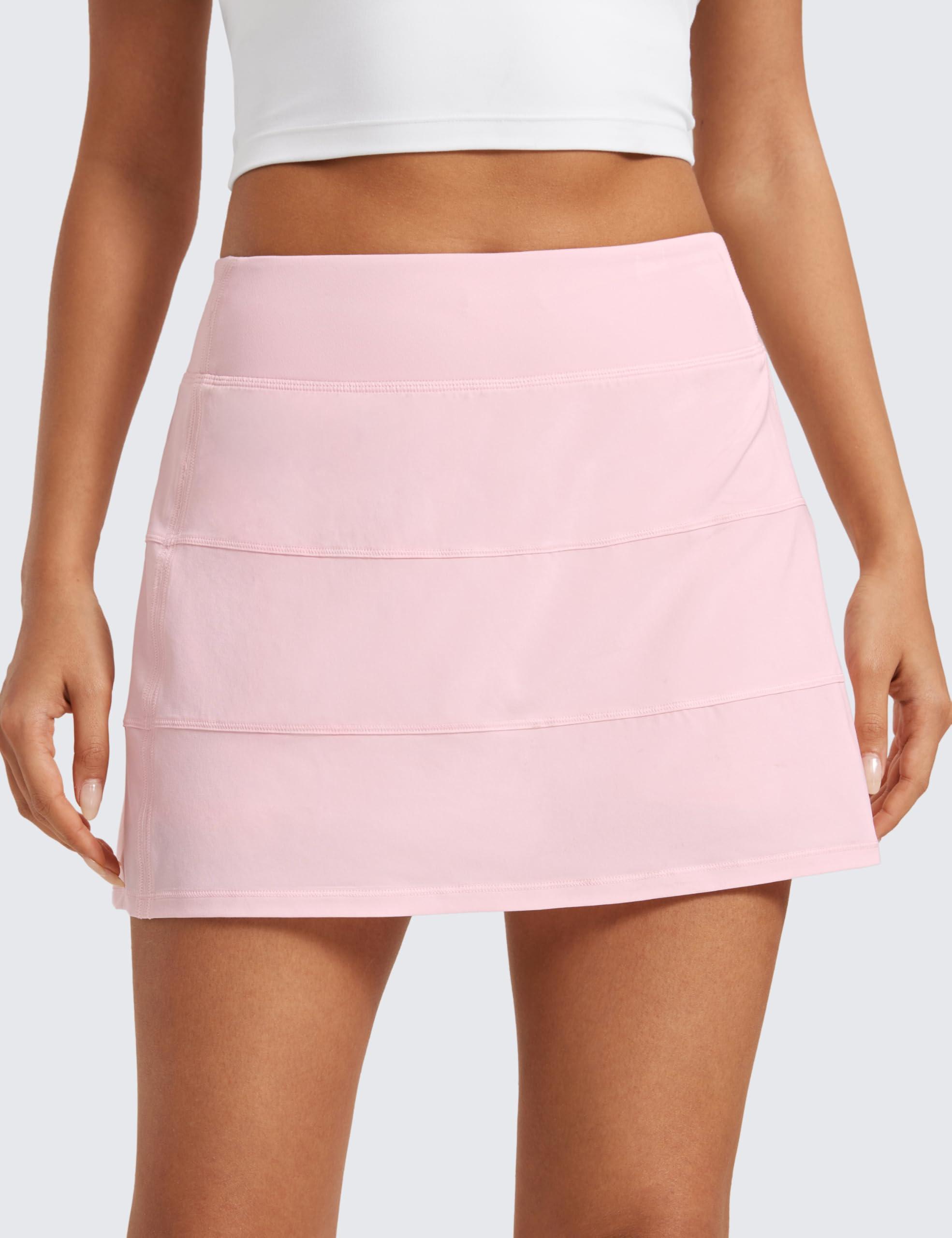 CRZ YOGA Womens High Waisted Tennis Skirts with 3 Pockets Golf A Line Lightweight Cute Athletic Casual Skorts - Image 2