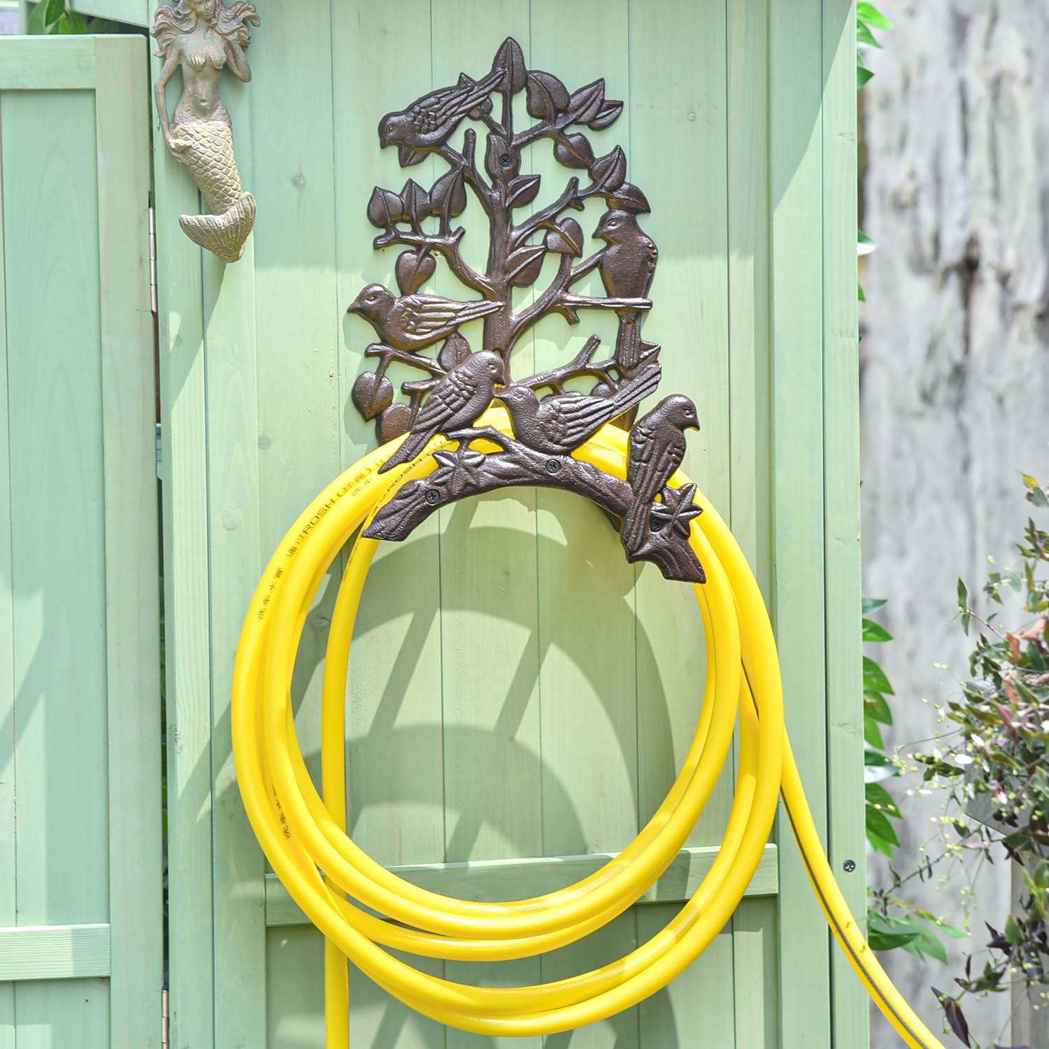 Sungmor Heavy Duty Cast Iron Hose Holder,Garden & Yard Decorative Birds Wall Mounted Hose Butler,Water Pipe Holds,Rack,Hanger,Antique Wall Decorations - Image 7