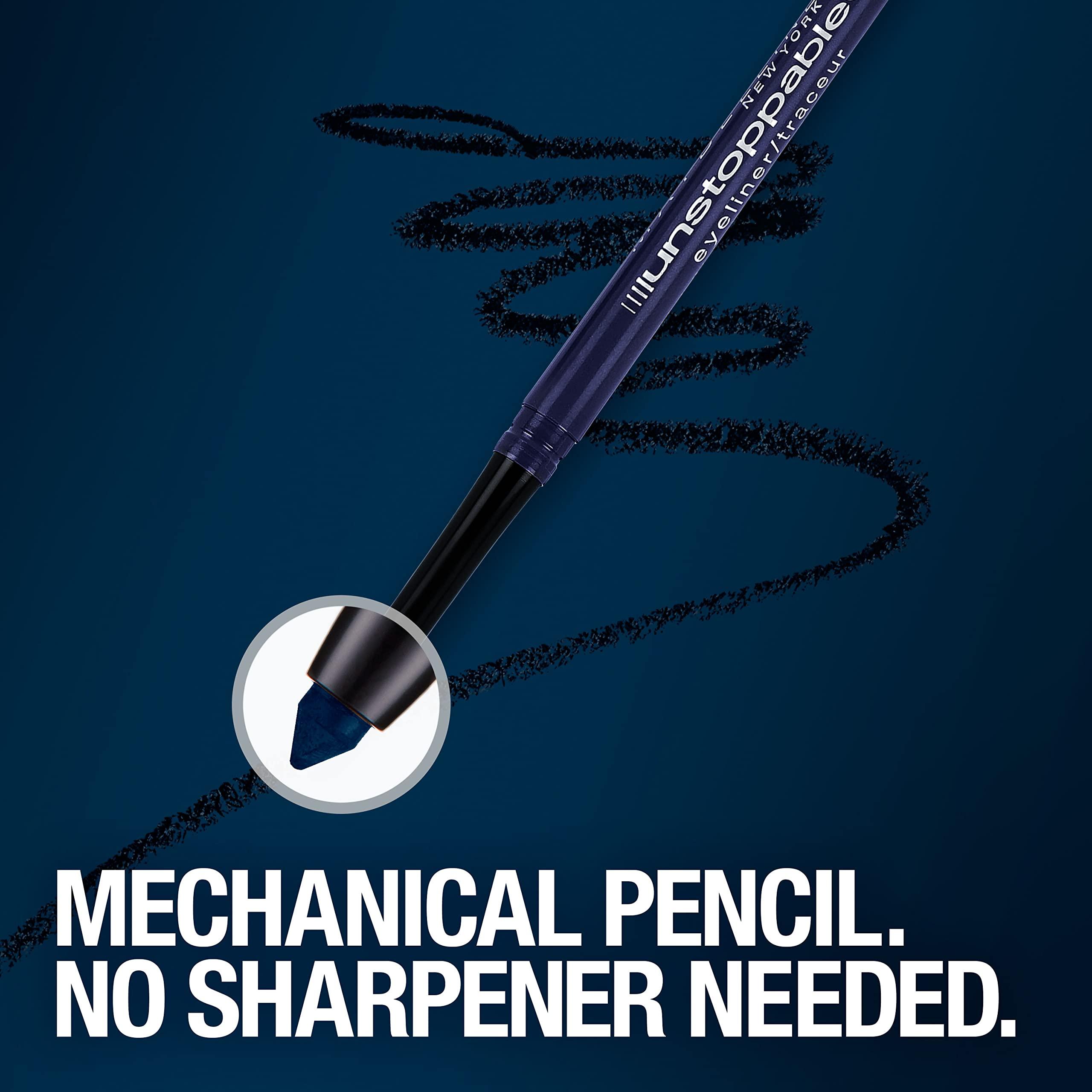 Maybelline Unstoppable Waterproof Mechanical Black Eyeliner Pencil, Easy to Apply, Smooth Glide, Up to 24 Hour Wear, Onyx - Image 6