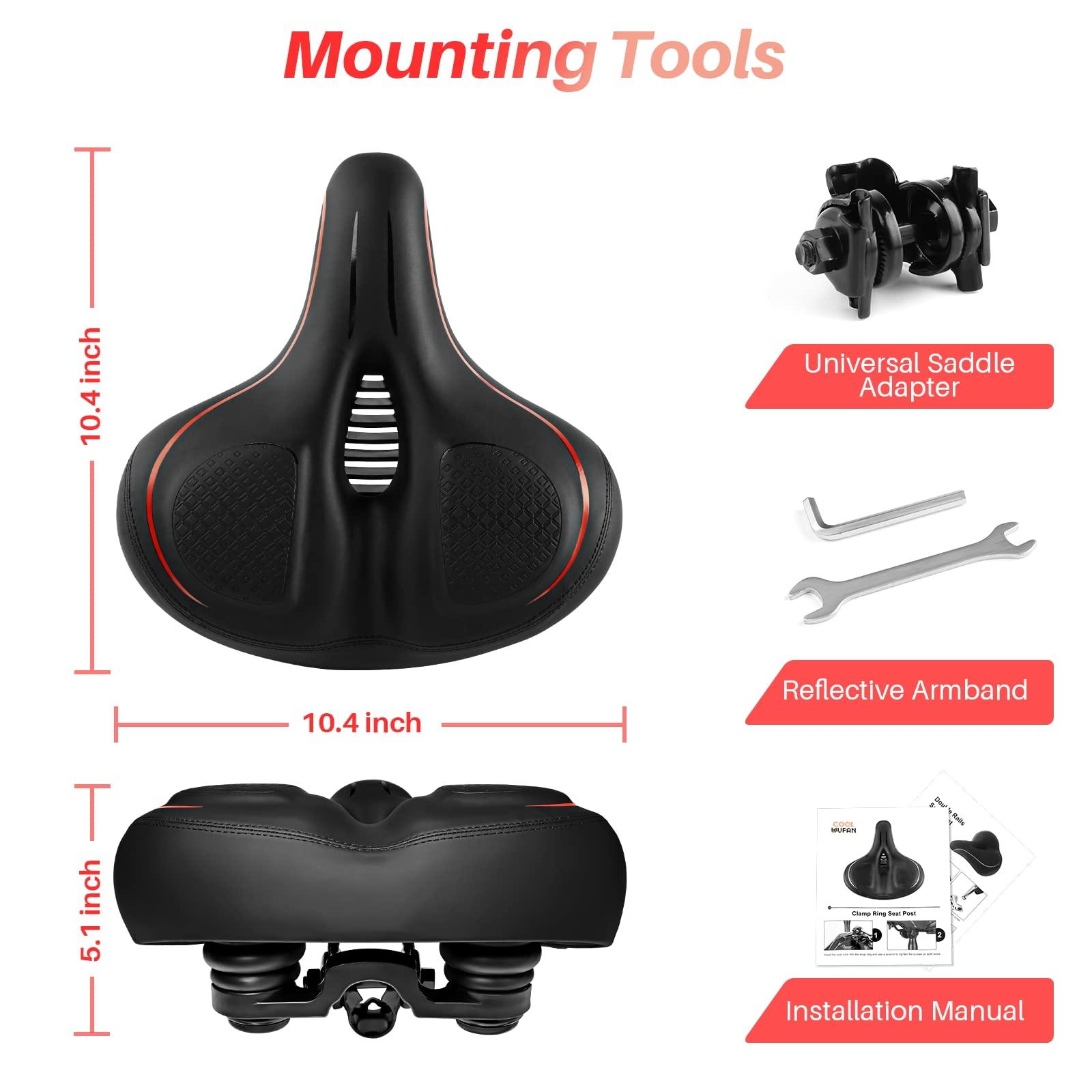 Oversized Bike Seat for Peloton Bike & Bike+, Comfort Seat Cushion Compatible with Peloton, Road or Exercise Bikes, Bicycle Wide Saddle Replacement for Men & Women, Accessories for Peloton - Image 7