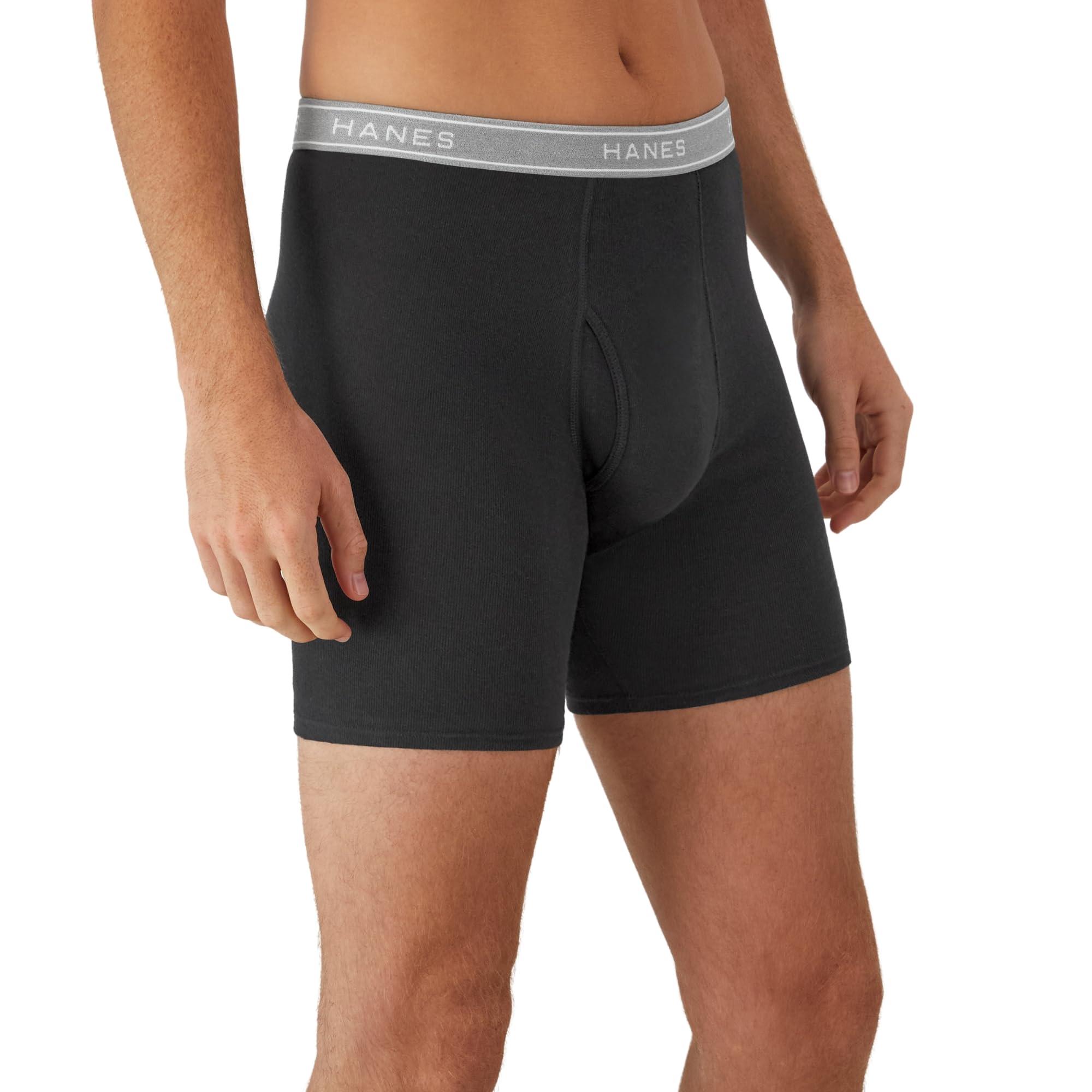 Hanes Men's Boxer Briefs, Cool Dri Moisture-Wicking Underwear, Cotton No-Ride-up for Men, Multi-Packs - Image 5