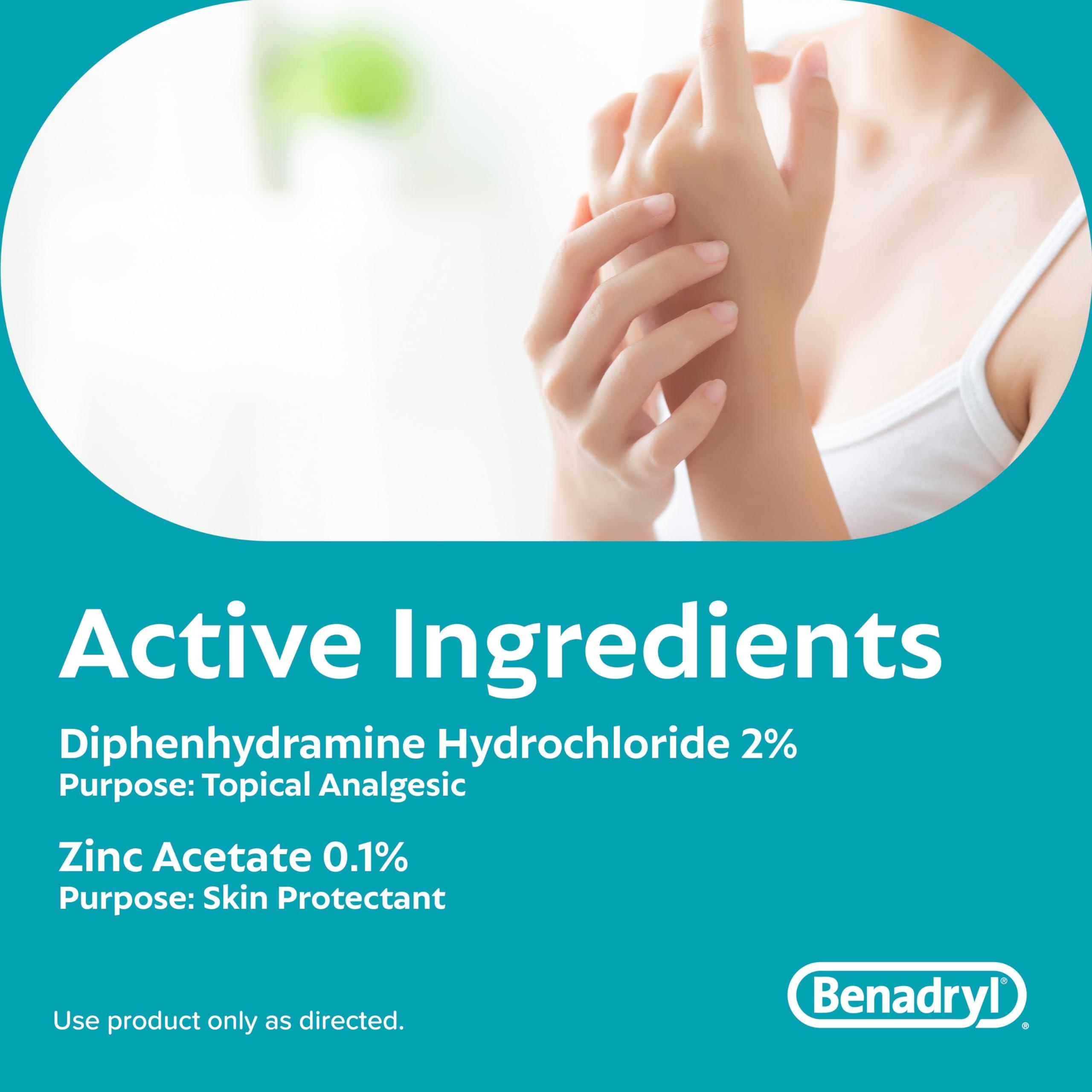Benadryl Extra Strength Anti-Itch Relief Stick, Bug Bite Itch Relief, Diphenhydramine HCl Topical Analgesic & Zinc Acetate Skin Protectant, Great for Camping Essentials, 0.47 fl oz (Pack of 3) - Image 7