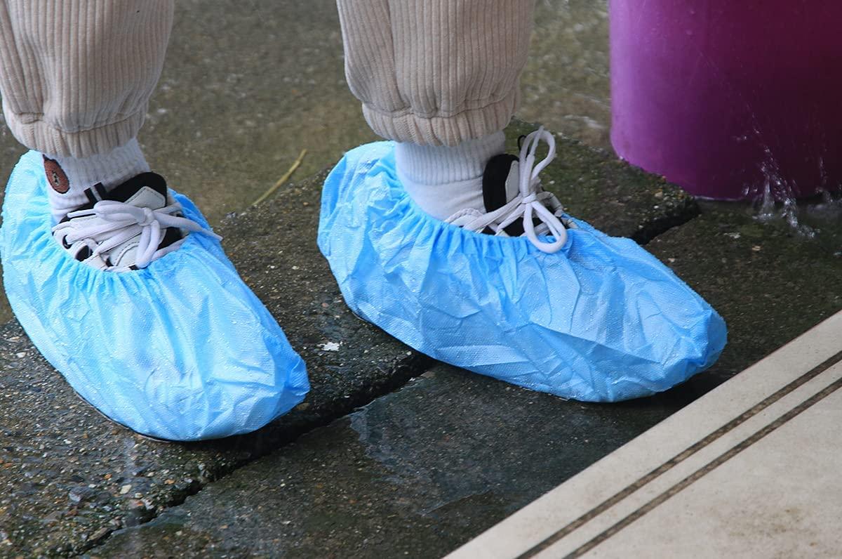 Greenour 100 Pack Super Anti-Skid Disposable Shoe Covers Waterproof Durable Extra Thicker Boot Cover - Image 8