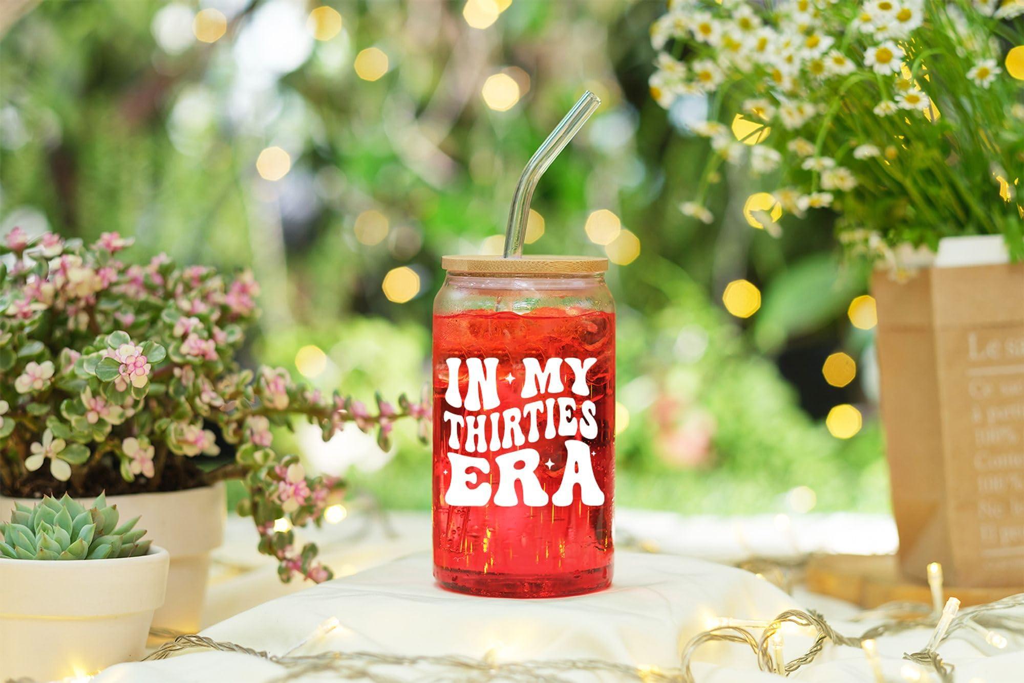 NewEleven 30th Birthday Gifts For Women - 30s Birthday Decorations - 30 Year Old Gifts For Her, Woman, Sister, Mom, Daughter, Best Friend - In My Thirties Era Glass - 16 Oz Coffee Glass - Image 2