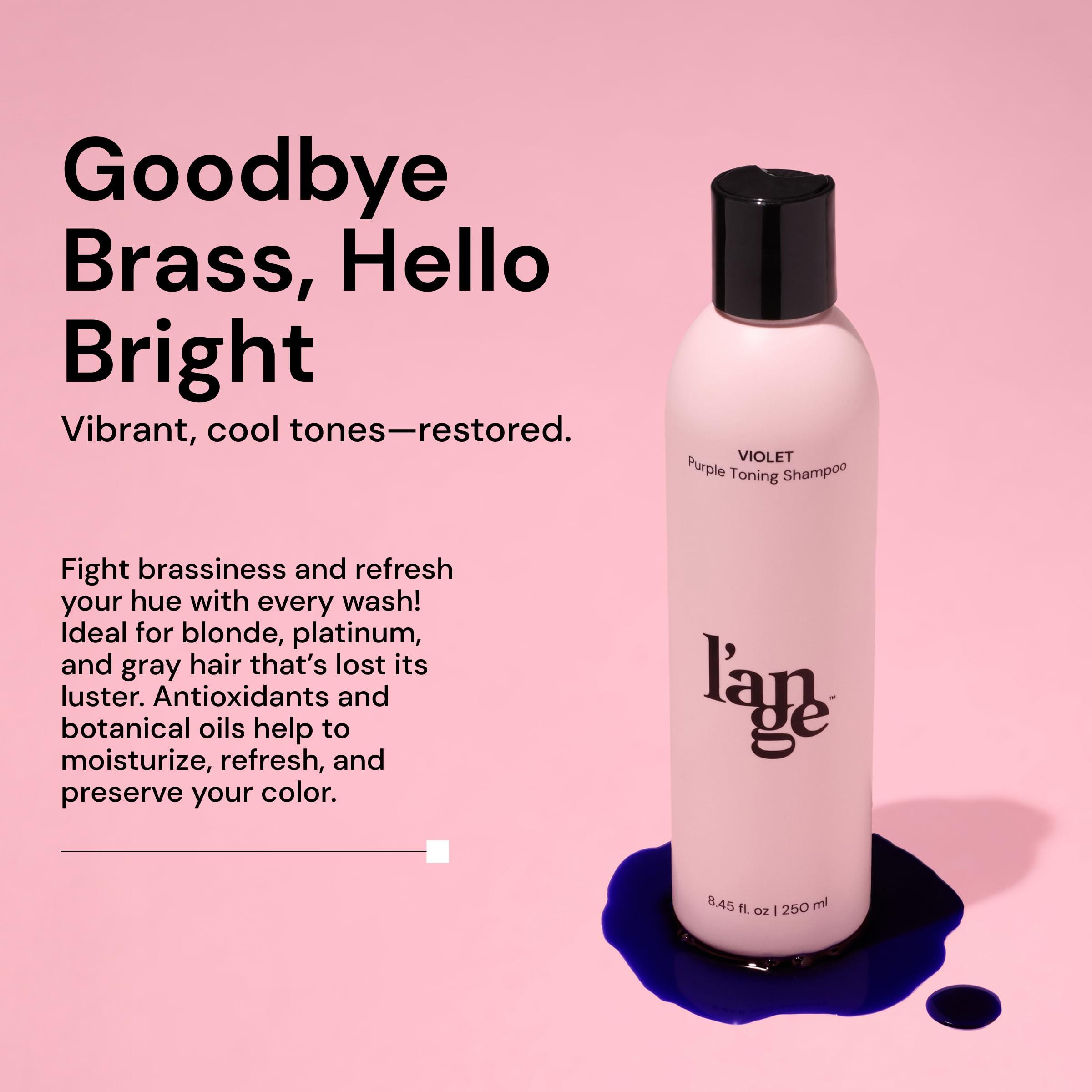 L'ANGE HAIR Violet Purple Toning Shampoo | Restores Hair Color | Tone Correcting Shampoo | Removes Yellow, Orange and Brassy Tone | UV Protection Shampoos | All Hair Types - Image 2