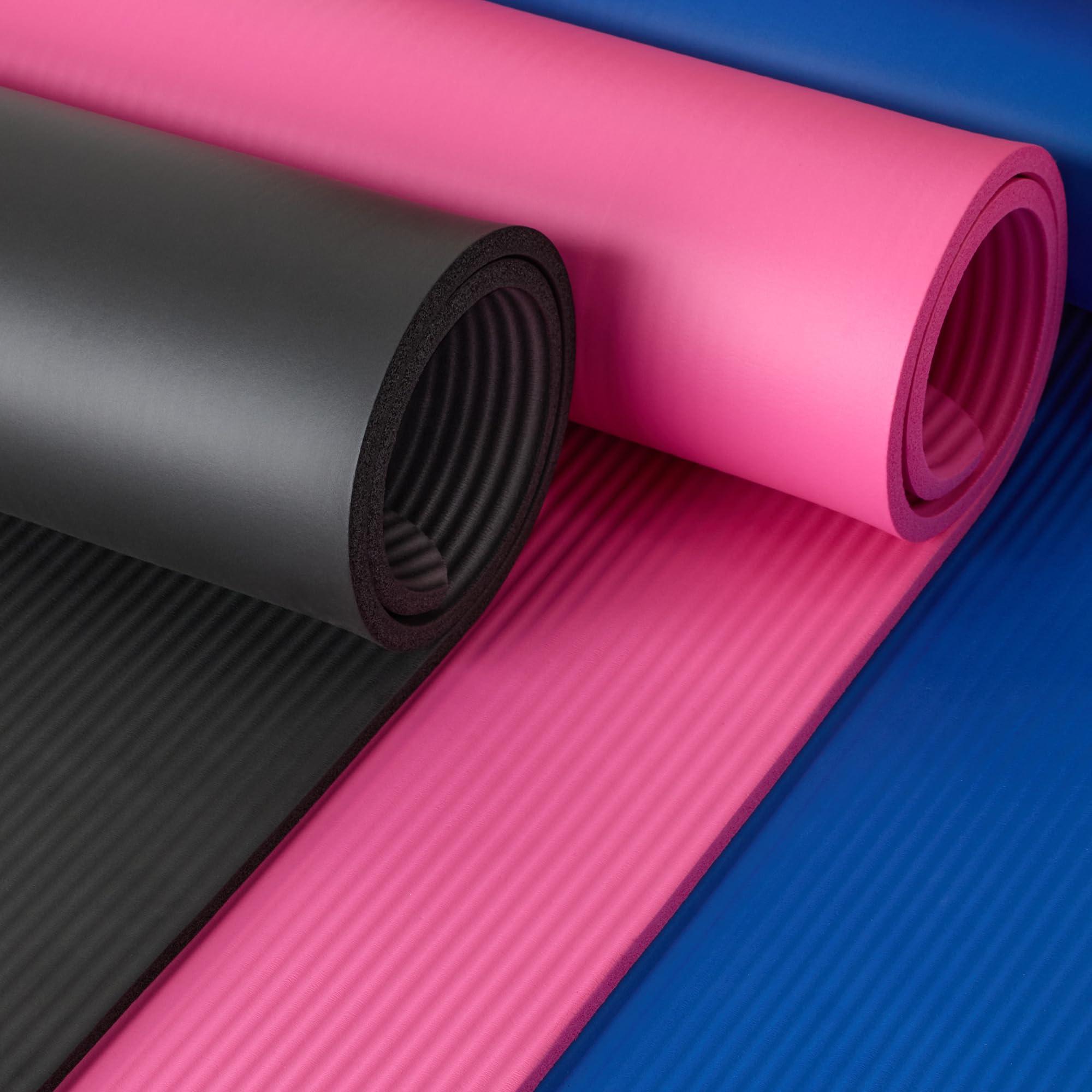 Amazon Basics 1/2 Inch Extra Thick Exercise Yoga Mat with Carrying Strap, Cushioned Support, for Fitness and Gym Workouts - Image 4