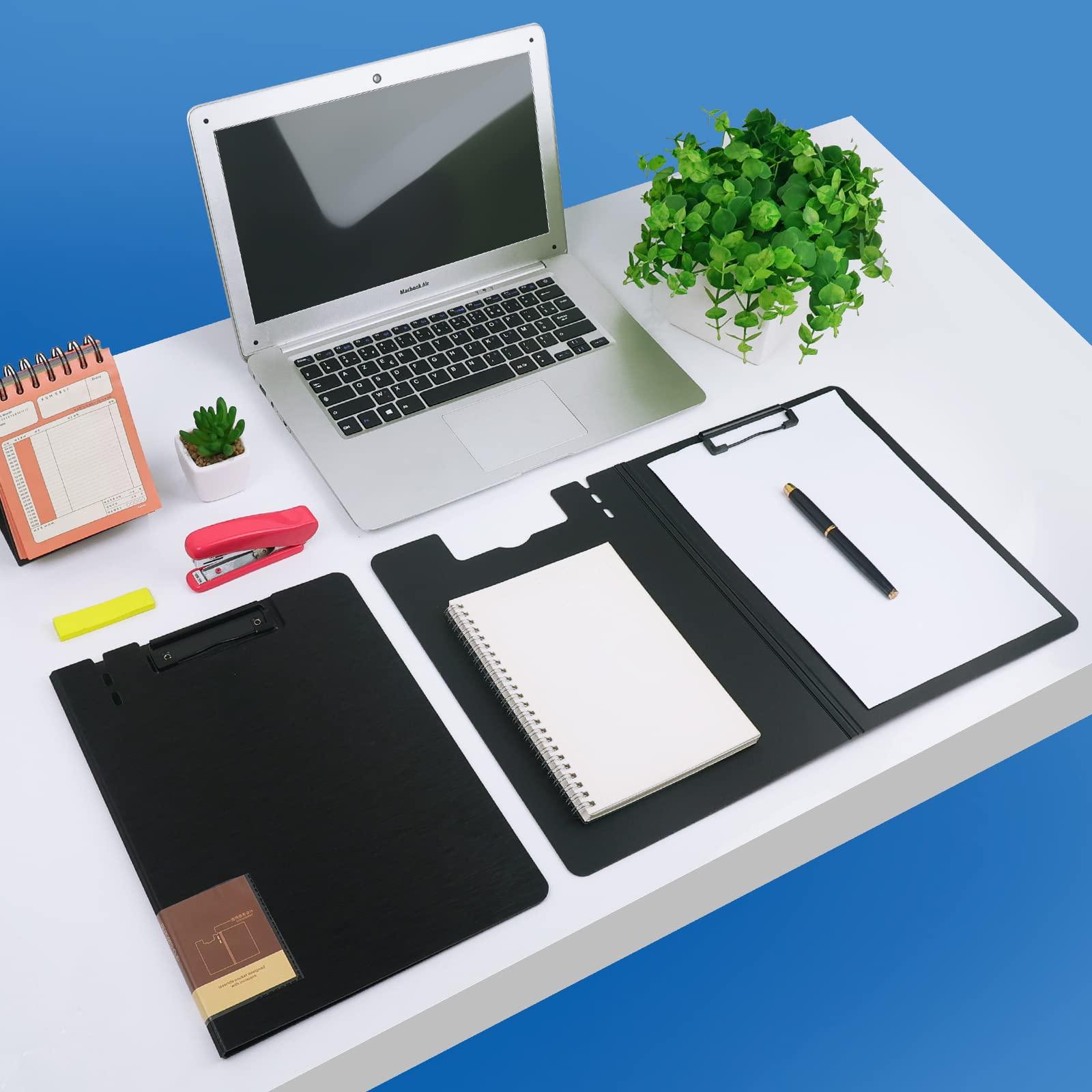 A4 Clipboard Folder,5 Pack Foldable Clipboards with Cover,Clip Board for Office School Business Classroom(Black) - Image 4