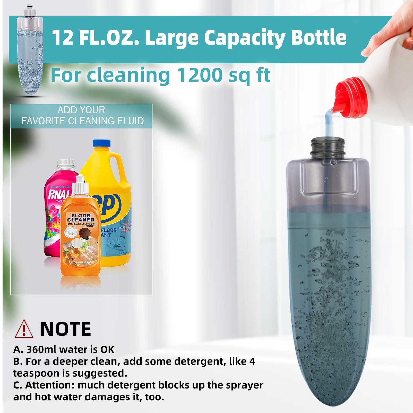 Microfiber Spray Mop for Floor Cleaning Wet Dry, Home Kitchen Hardwood Floor 360° Spin Flat Dust Mops with 12 FL.OZ. Refillable Bottle Include 4 Microfiber Reusable Pads 1 Scrubber and 1 Mop Holder - Image 3