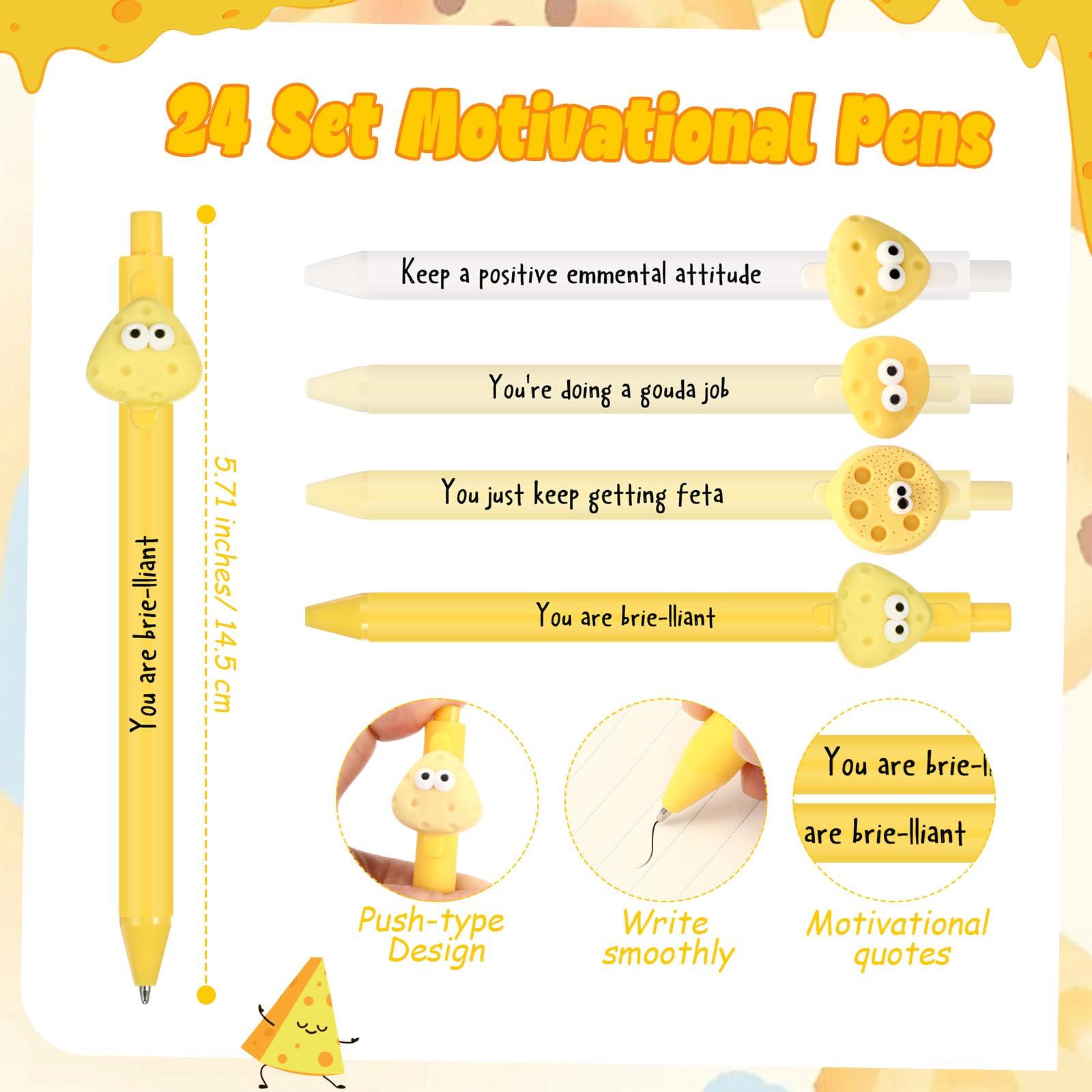 Sayglossy 20 Set Employee Appreciation Gifts Bulk Motivational Cookie Ballpoint Pen Inspirational Mini Cheese Figurine Encouragement Bookmark Card Support Gift for Team Teacher Coworker Staff Student - Image 3
