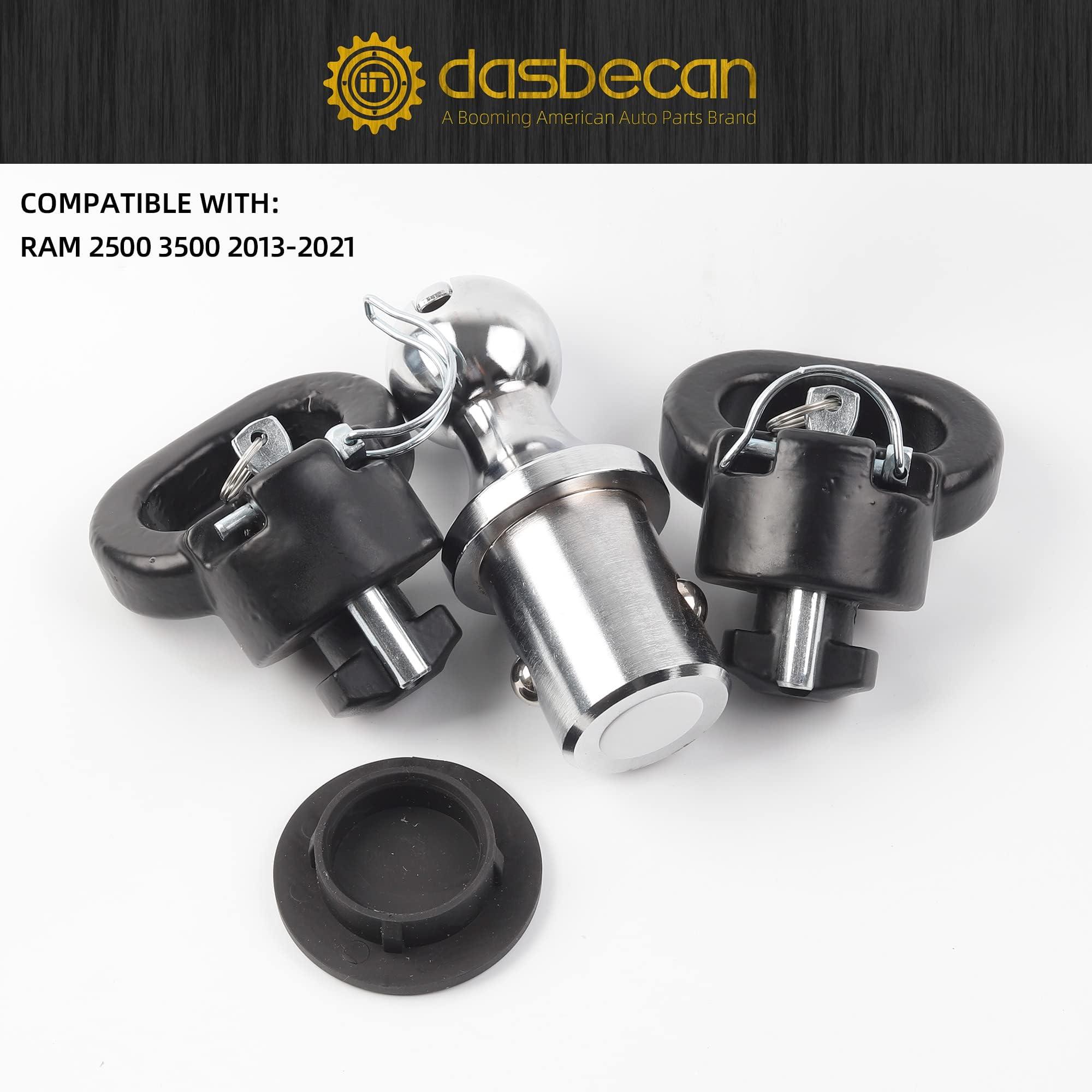 Dasbecan 60618 Gooseneck Ball Safety Chain Kit Gooseneck Hitch Kit 30K 2-5/16-Inch Compatible with 2013-2024 Ram 2500 3500 - Image 6