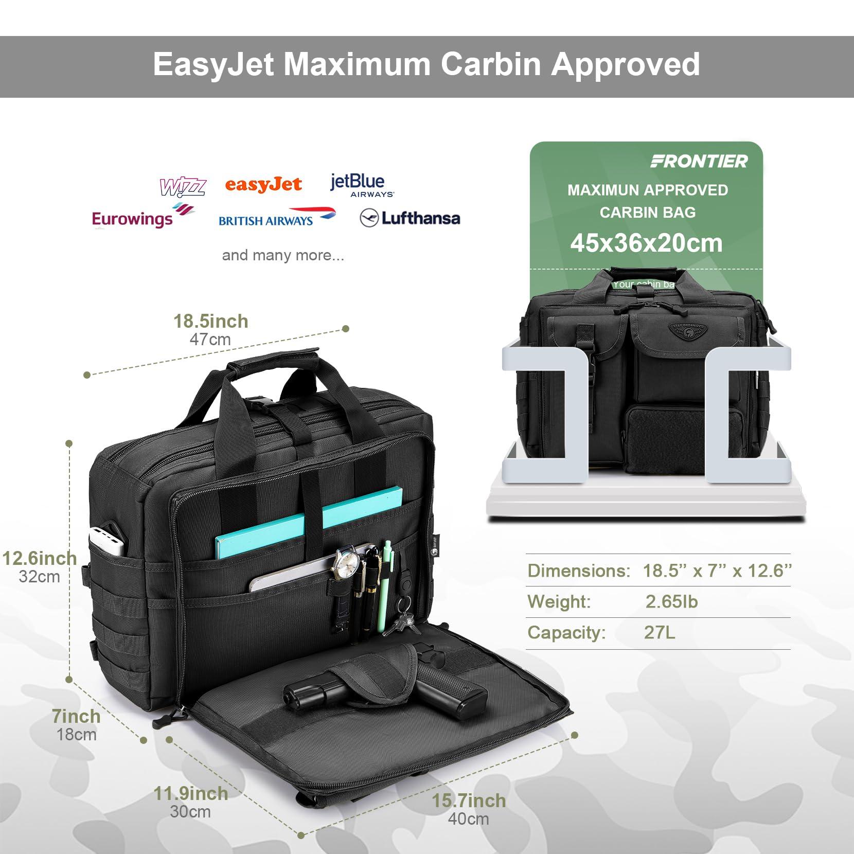 Stypos Tactical Messenger Bag, Tactical Briefcase for Man Military Laptop Bag 15.6/17.3 Inch Messenger Shoulder Bag - Image 3
