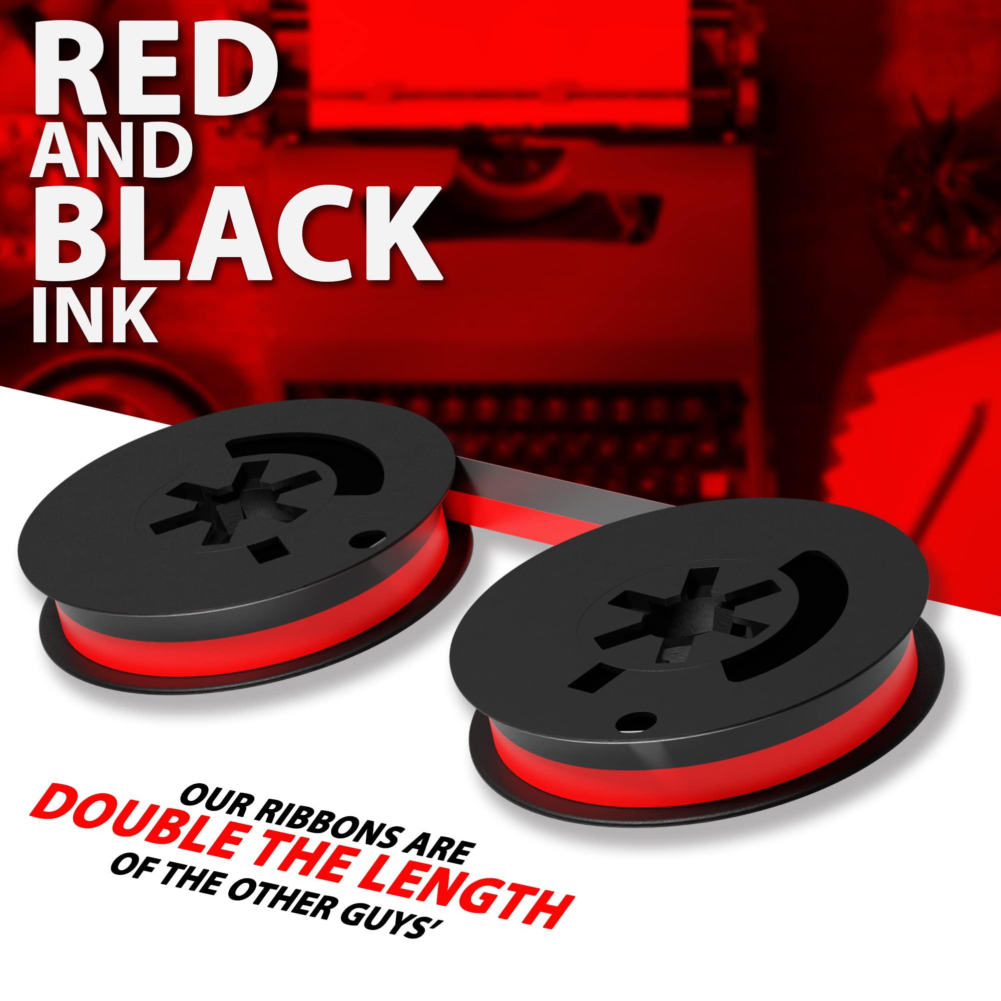 Inkvo Universal Twin Spool Typewriter Ribbon - Combo Pack - Red and Black Ink - Fresh Ink Replacement - Compatible with Smith Corona, Royal, Remmington, Underwood, Brother, Olivetti, Olympia and More - Image 4