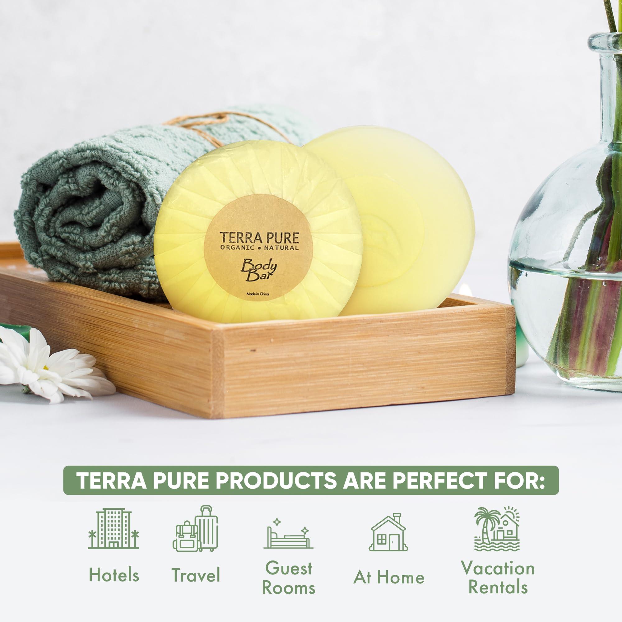 Terra Pure Bar Soap, Travel Size Hotel Amenities, 1.25 oz (Pack of 350) - Image 2