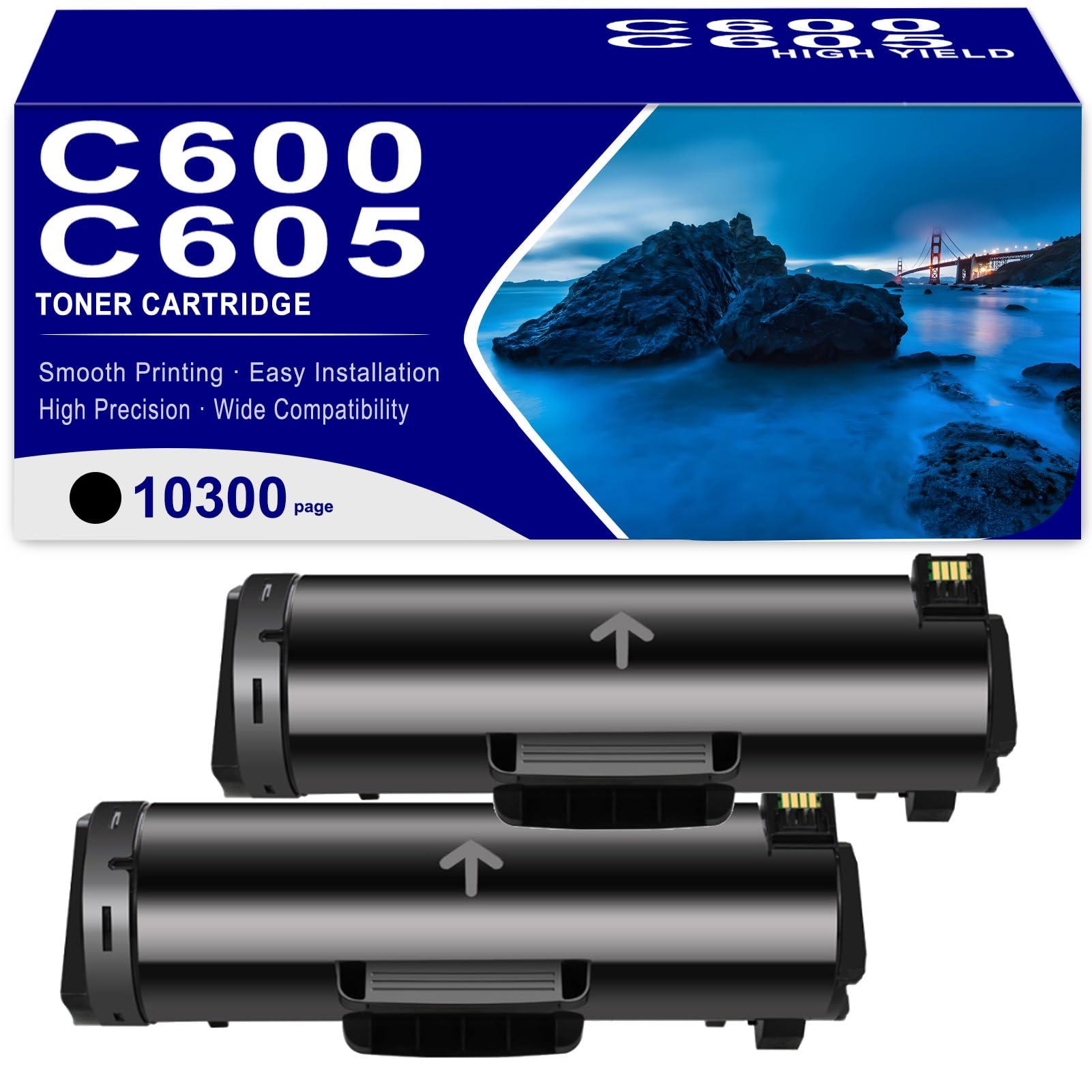 B600 B605 106R03944 Compatible High Yield Toner Cartridges Replacement for Xerox B600 Toner Cartridges Work for VersaLink B600 B605 B610 B615 Printer 2sets