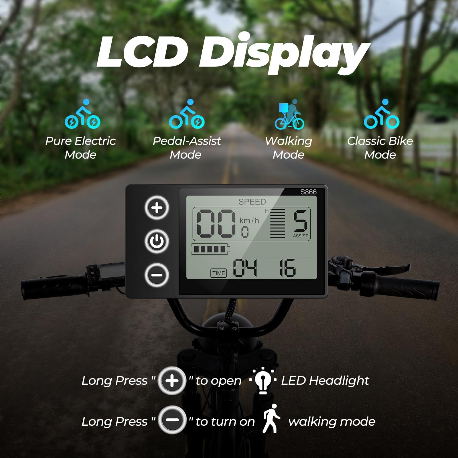 Fat Tire Electric Bike for Adults,1500W 32 Mph Top Speed Motorcycle Design Ebike, 48v 15.6AH 25-50 miles Long Range E Bike for Men and Women,All Terrain Motorbikes 20x4" Adult Electric Bicycles E-bike - Image 3
