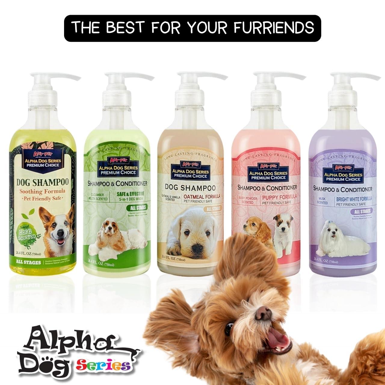 Alpha Dog Series Bright White Grooming Natural Dog Shampoo and Conditioner with Aloe Vera, pH balanced Shampoo for Dogs, Tear-Free, Moisturizing Dog Shampoo for Sensitive Skin - 26.4 Oz - Image 7