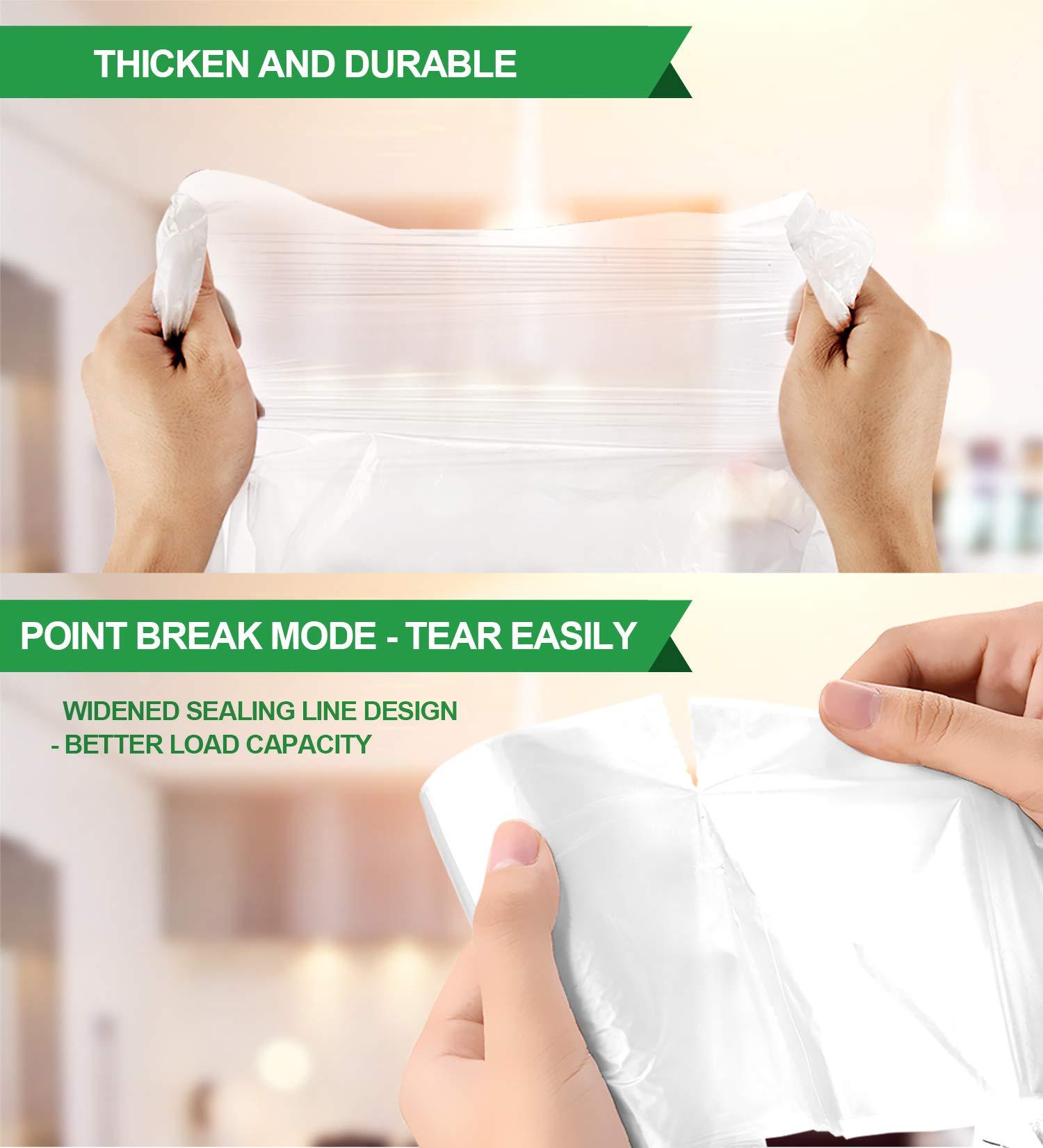 FORID 13 Gallon Trash Bags - Clear Plastic Garbage Bag Unscented Tall Medium Can Liners for Kitchen Office Home Waste Basket 5 Roll 55 Liters 80 Counts - Image 5