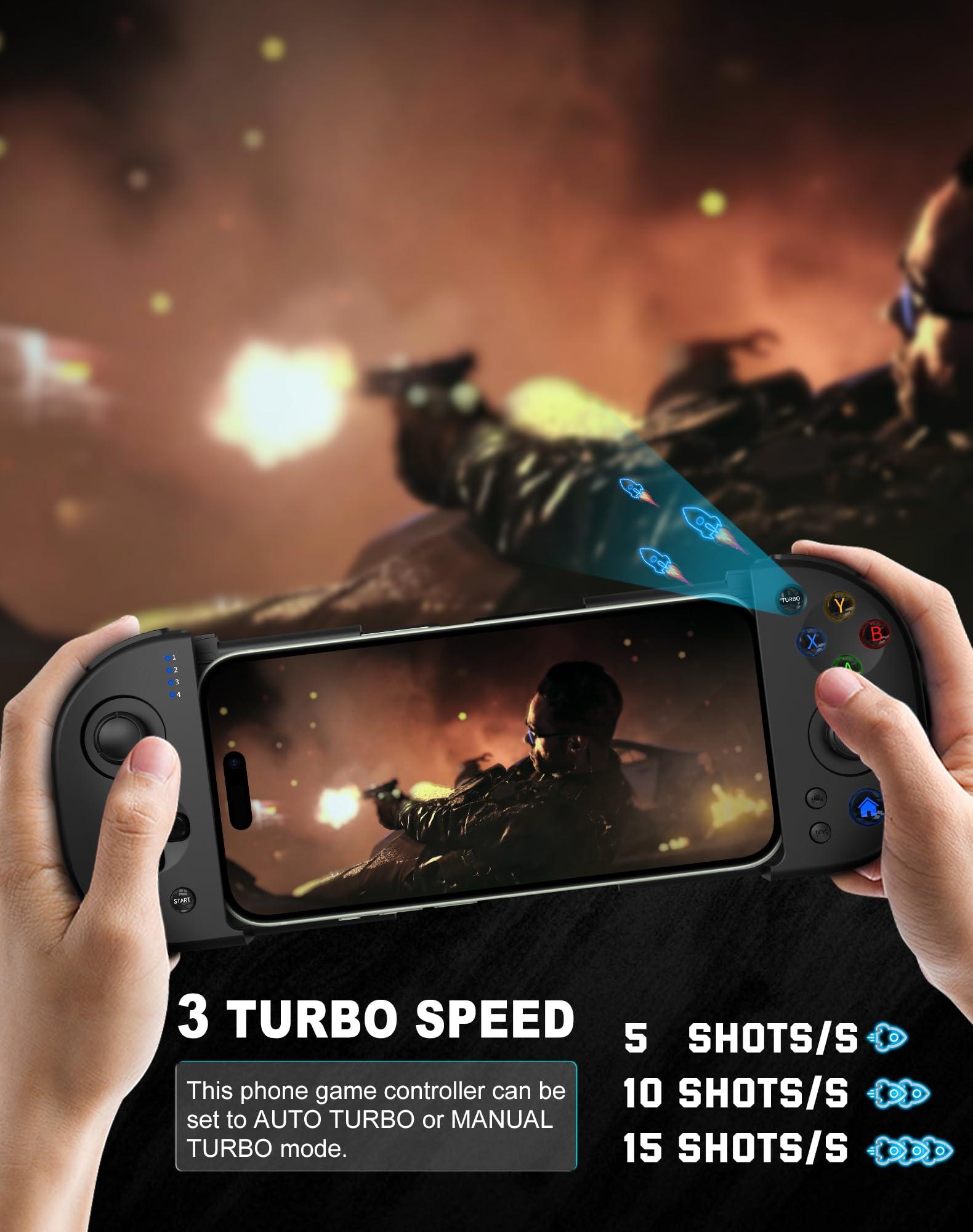 Joso Phone Controller for iPhone, Android, wireless Game Joystick with Hall Effect Joystick/Turbo, Gaming Controller for iPhone 16/15/14/13/12 Series, Galaxy S24/23/S22/S21 Series Play Roblox & More - Image 6