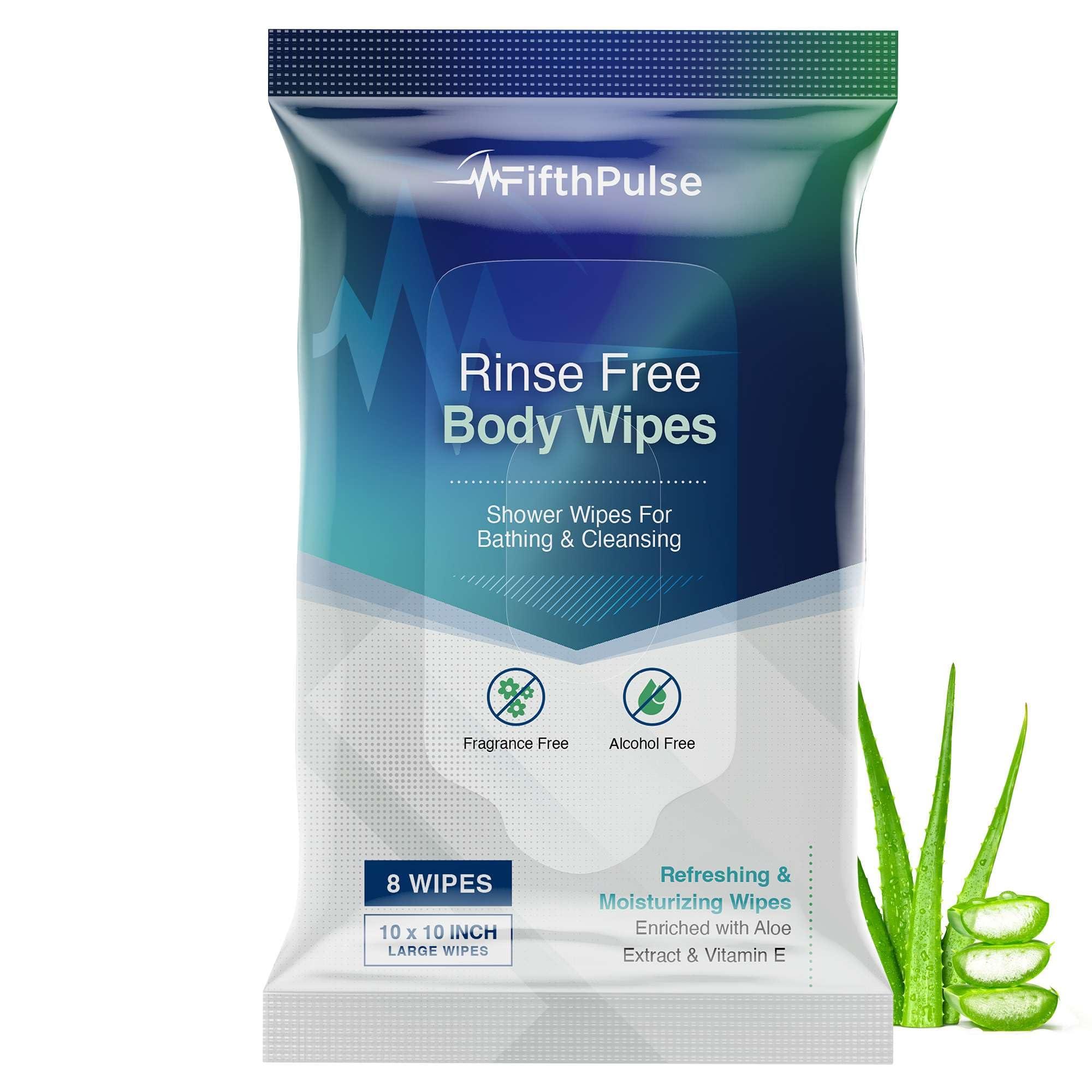XL Adult Body Wipes for Women and Men - 1 Pack of 8 Travel Cleansing Wipes - 10x10 Large for Camping, Gym, Travel, and More