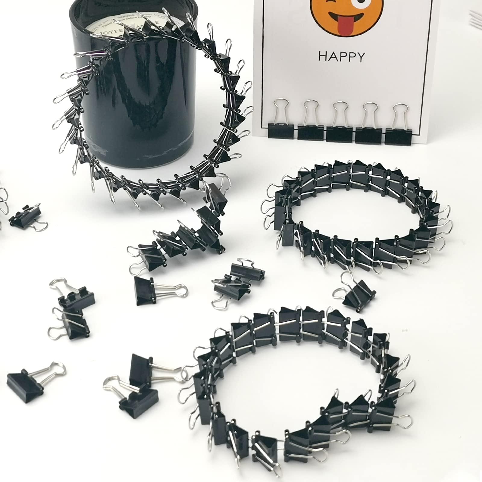 120 Pack Mini Binder Clips, Black Binder Clips, Small Paper Clips 15mm 5/8 Inch. Micro Size Office Clips for Home School Office and Business. - Image 5