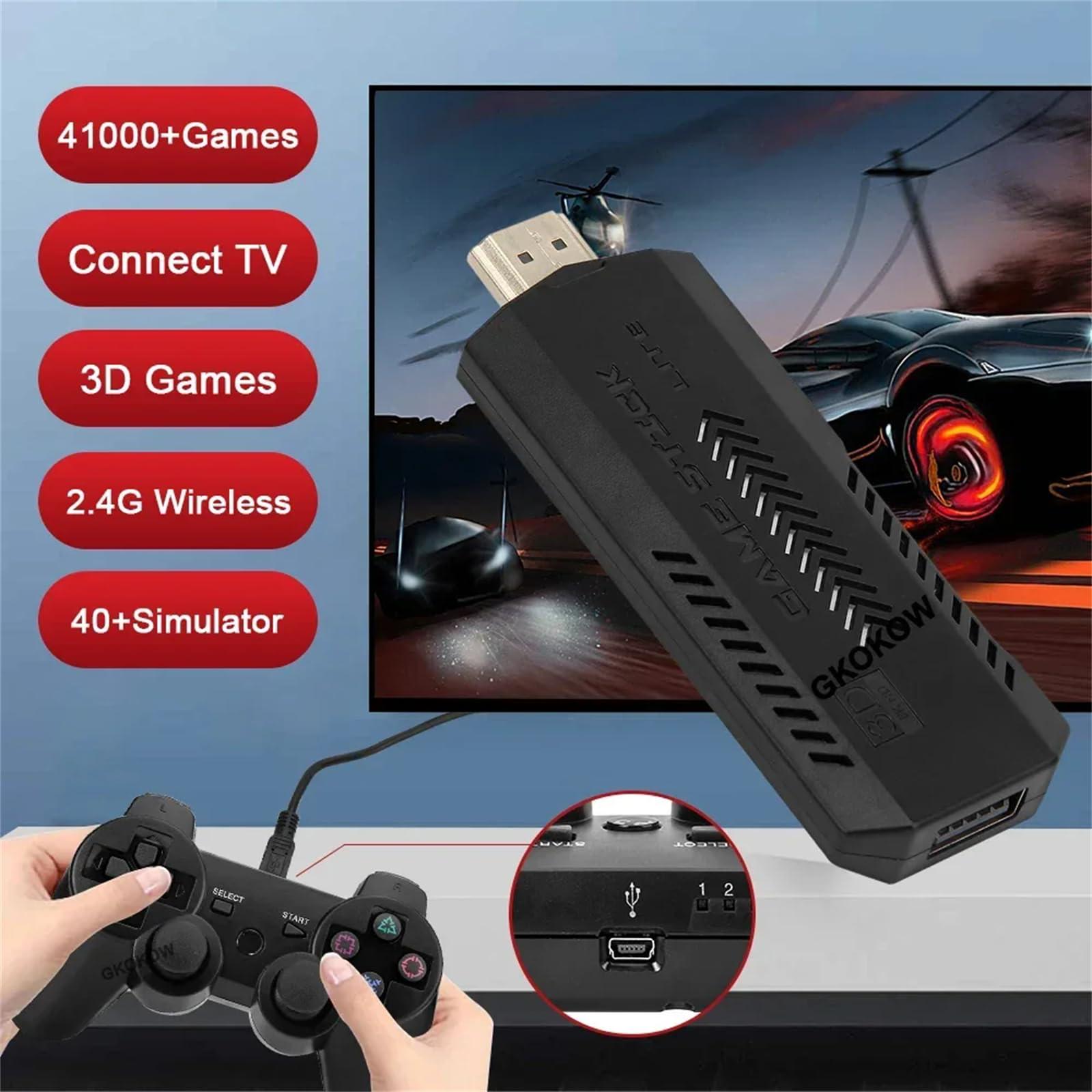 ZWXYVUT Retro Video Game Console-X2 Plus 4K Game Stick 3D HD Wireless Controller TV 50 Emulator(128G 41000+Games) - Image 4