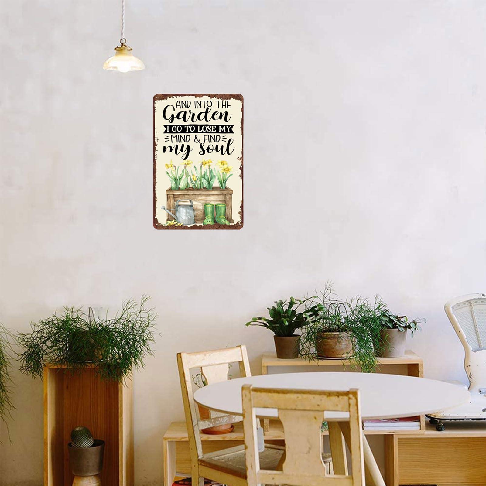 WIZYXQ Metal Signs And Into The Garden I Go To Lose My Mind And Find My Soul Retro Tin Sign Wall Decor for Home Office Kitchen Bar Cafe Garden 12x8 Inch - Image 6