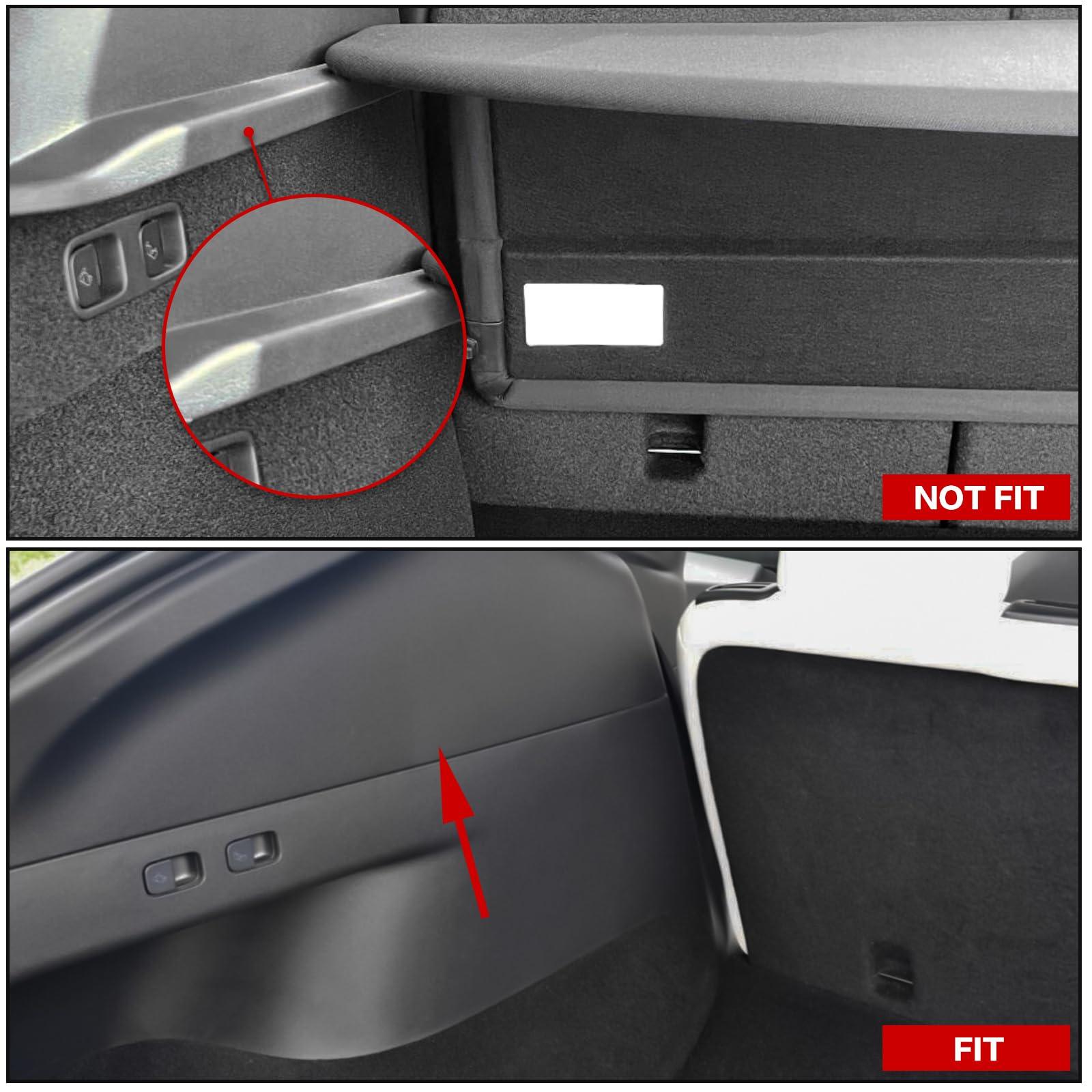IKON MOTORSPORTS, Rear Cargo Cover Compatible with 2020-2022 Tesla Model Y, Retractable Rear Trunk Security Cargo Cover Black PVC & Aluminum Alloy Canvas Style - Image 3