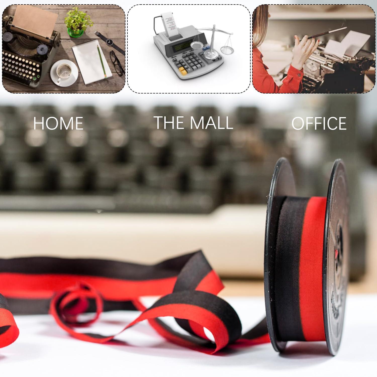 4 Pairs Universal Typewriter Ribbon Twin Spool Replacement Compatible with Most Typewriter (Black-Red,Black) - Image 5