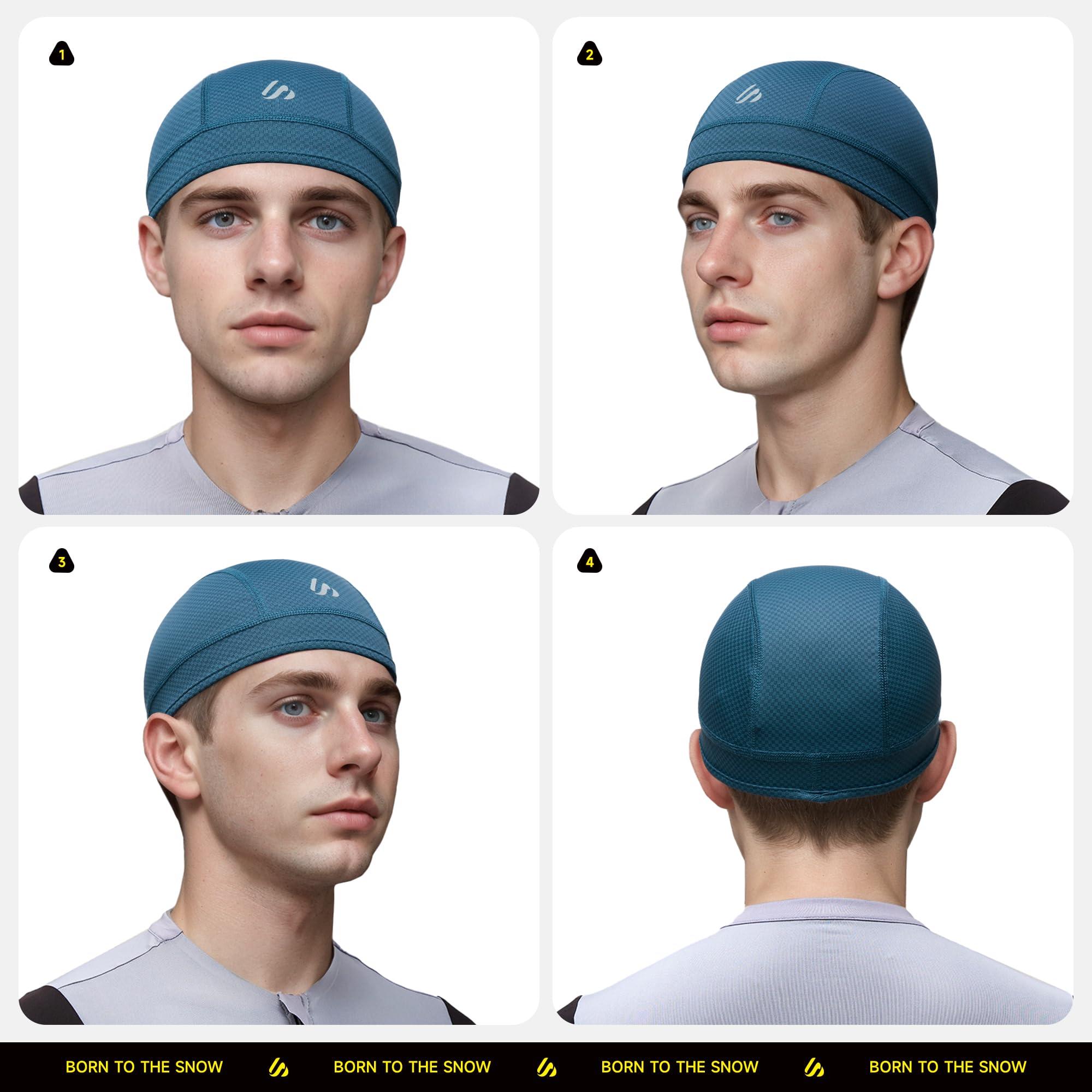 3 Pieces Skull Cap Helmet Liner, Cooling Hat Welding Cycling Beanies Head wrap for Men Women Hard Hat Durags - Image 3