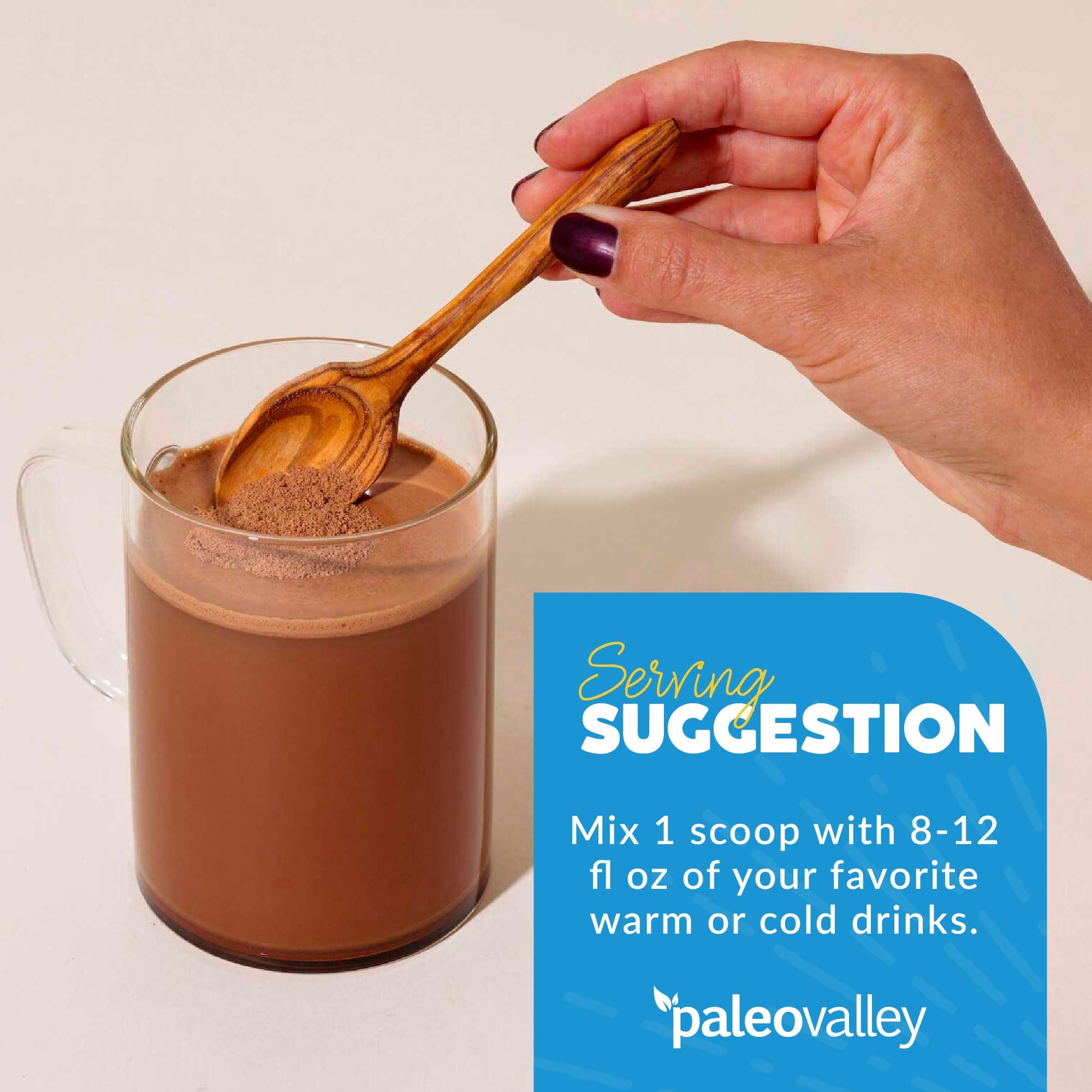 Paleovalley 100% Grass Fed Bone Broth Protein Powder - Chocolate - Rich in Collagen for Hair, Skin, Gut Health, Bone and Joint Support - 28 Servings - Image 6