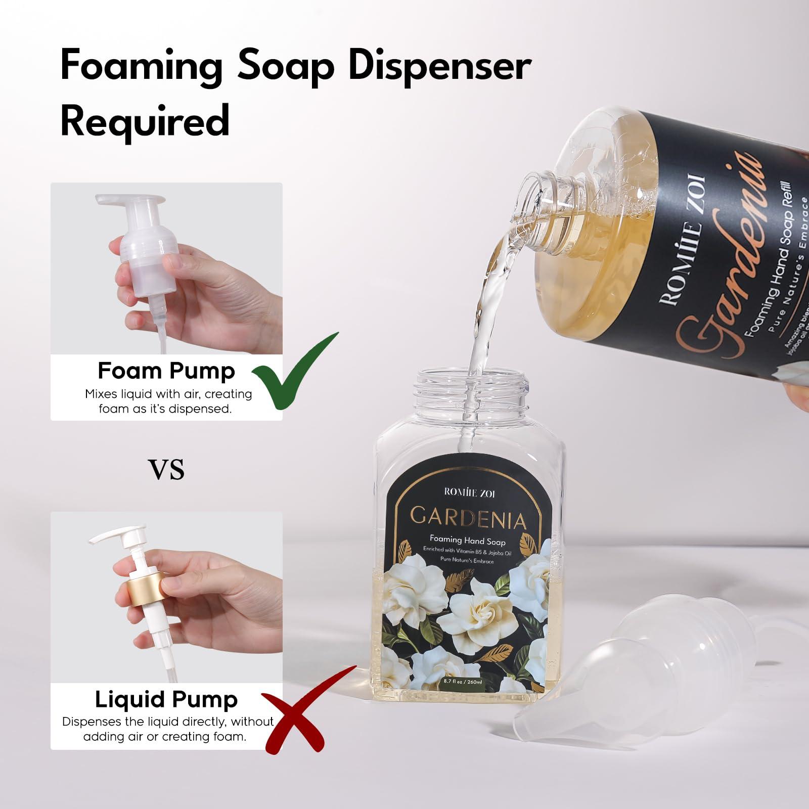 ROMIIE ZOI Gardenia Foaming Hand Soap Refill Gift Set, Non-Toxic & Biodegradable, Sensitive Skin Friendly - Image 7