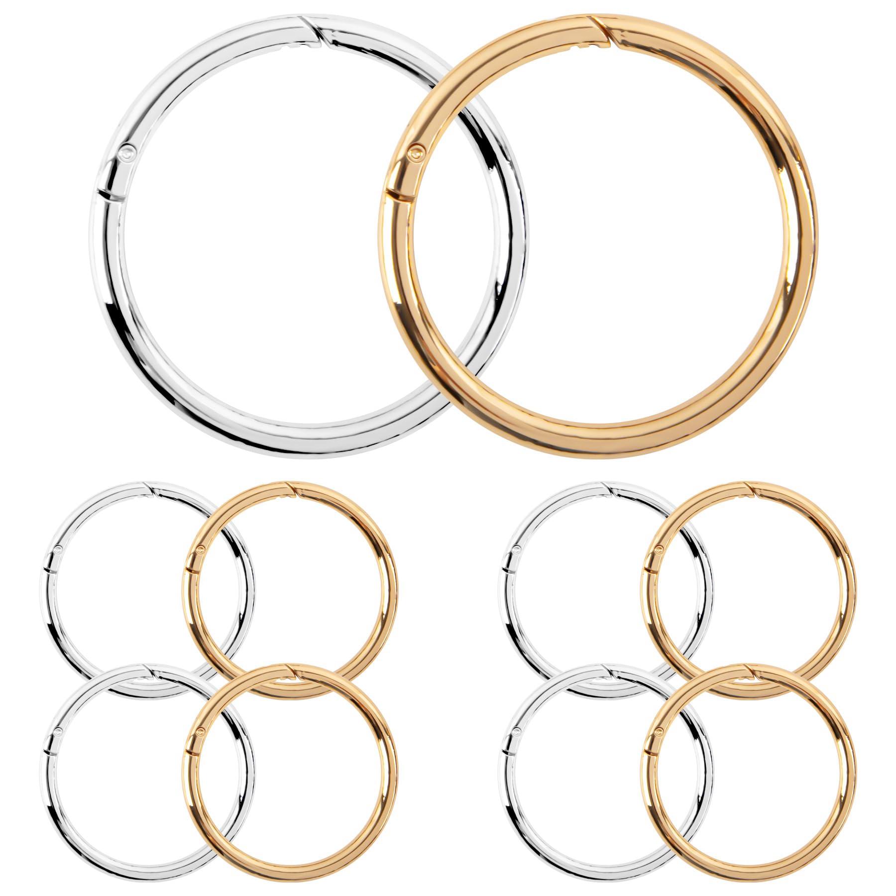 Framendino, Round Carabiners Clips Snap Hooks Zinc Alloy Spring Gate O Rings Buckles