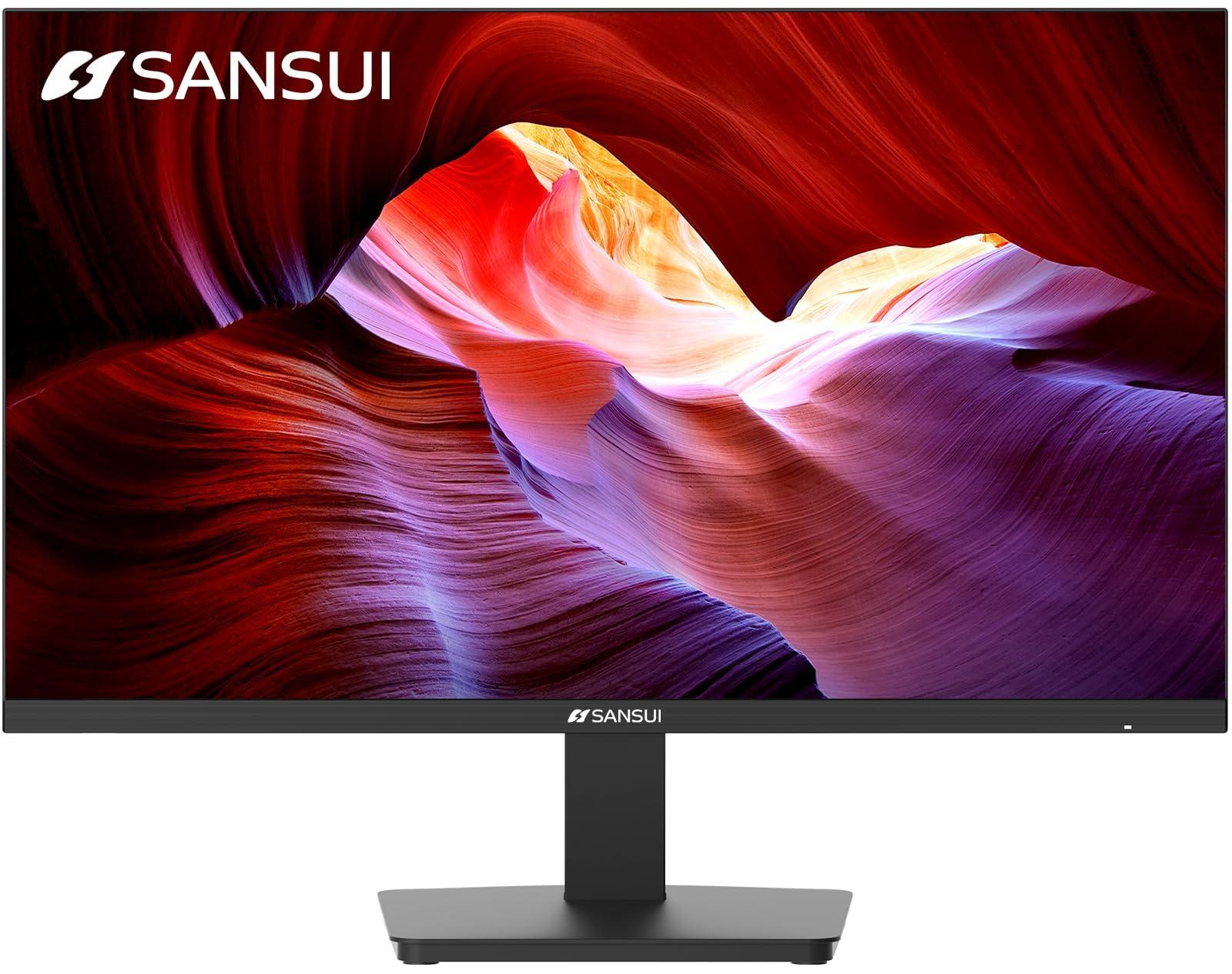 SANSUI Monitor 24 Inch 100Hz PC Monitor, HDMI VGA Ports VESA Mount, FHD Computer Monitor Ultra-Slim Ergonomic Tilt Eye Care for Home Office (ES-24F2, HDMI Cable Included) - Image 8