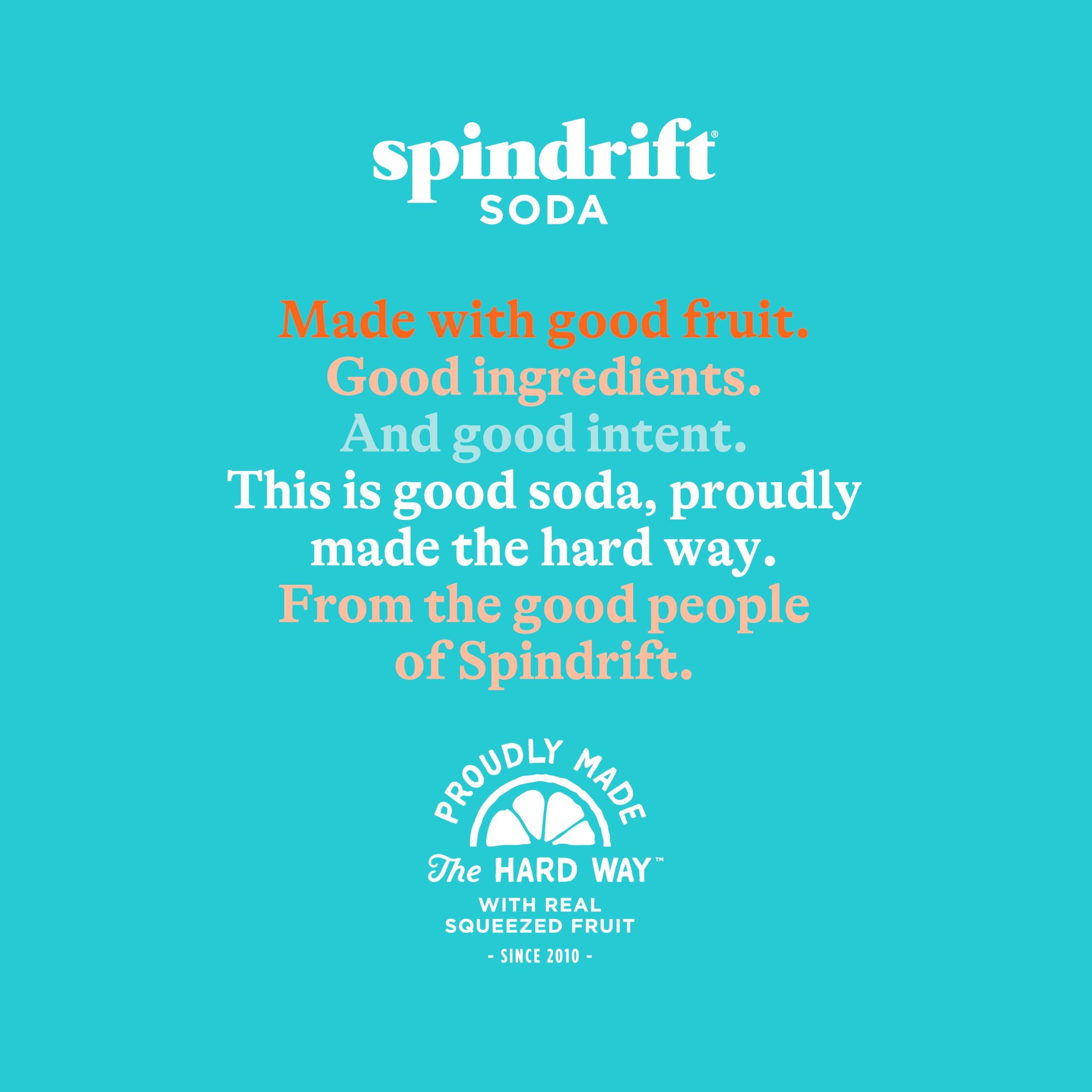 Spindrift Soda Variety Pack with Real Squeezed Fruit 12 Pack Case - Image 7