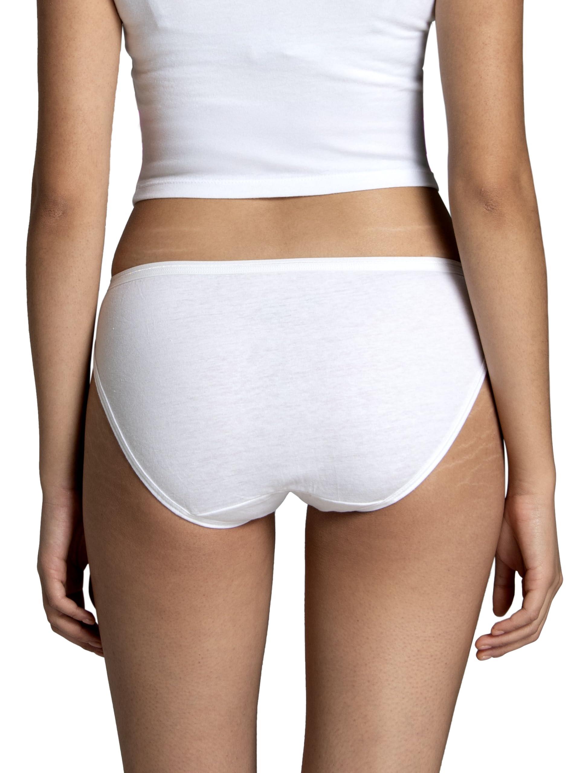 Fruit of the Loom Women's Eversoft Cotton Bikini Underwear, Tag Free & Breathable, Cotton-10 Pack-Assorted Neutrals, 5 - Image 4