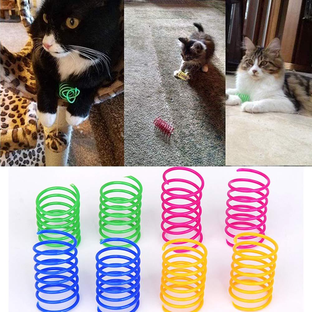 ISMARTEN 120 Pack Cat Spring Toy, Colorful Interactive Cat Toy Plastic Coil Springs Cat Toy for Swatting, Biting, Hunting Kitten Toys - Image 5