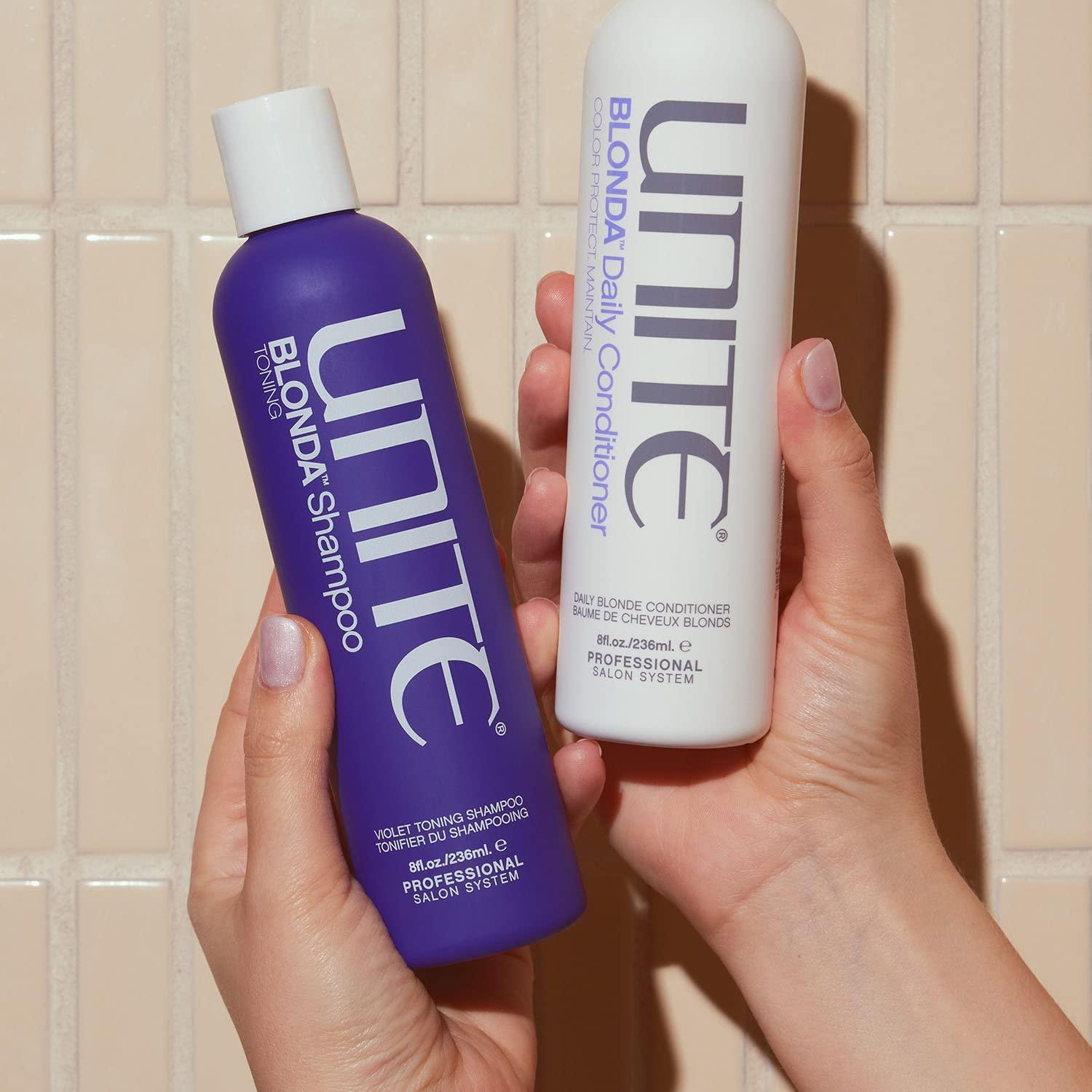 UNITE Hair – BLONDA Toning Shampoo – Tones Brass In 60 Seconds – Cleanses, Brightens, Blonde, 8oz - Image 6