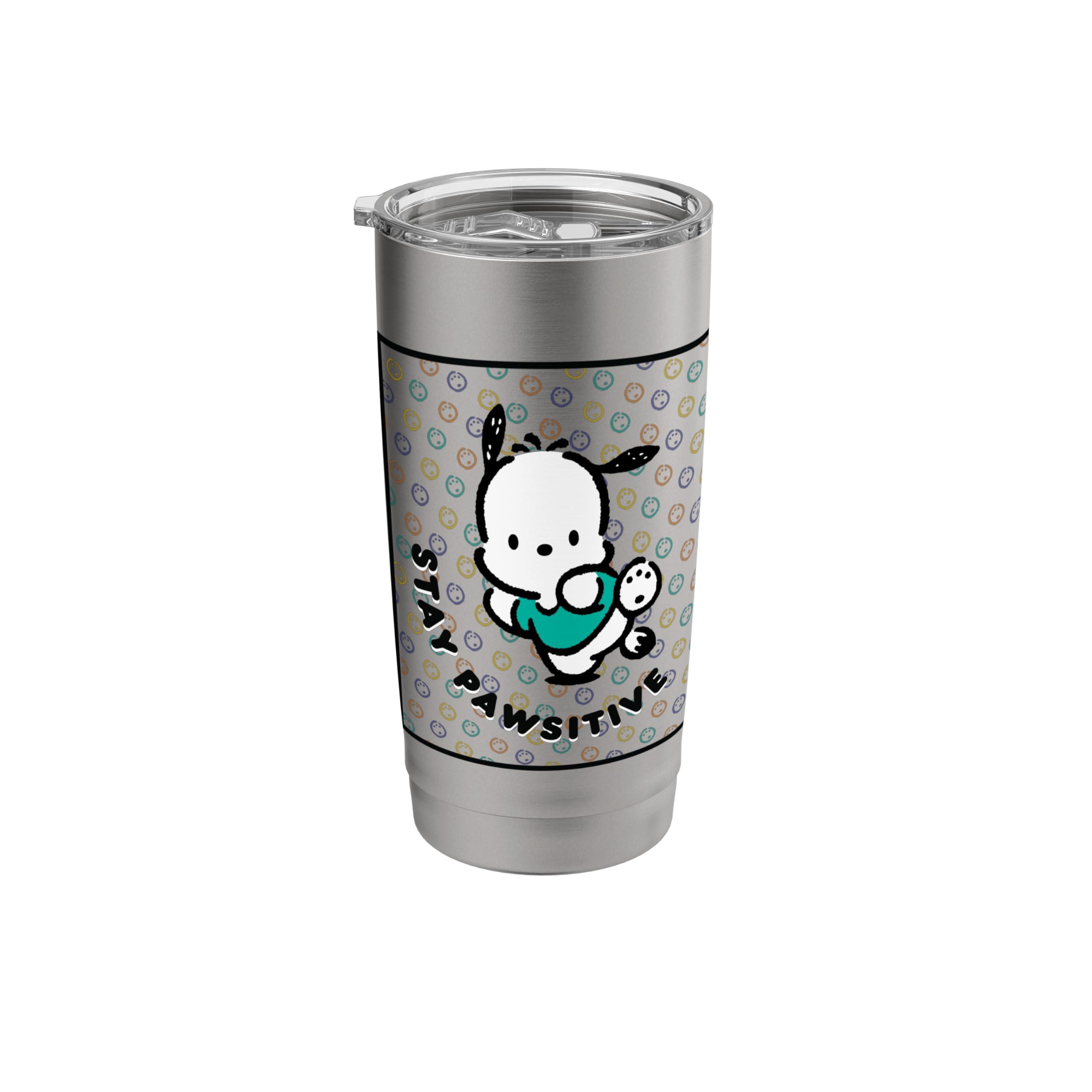 Pochacco Stay Paw-sitive Positive Good Energy Fun Vibes Stainless Steel Insulated Tumbler - Image 1