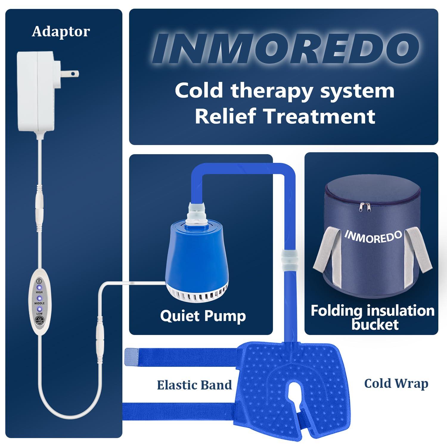 Inmoredo Cold Therapy Machine, Programable Ice Therapy Machine, for Knee Replacement, Post-Surgery Recovery, ACL, Pain Relief, for Sports Injuries, Sprains, Reduce Swelling, Knee Pad - Image 3
