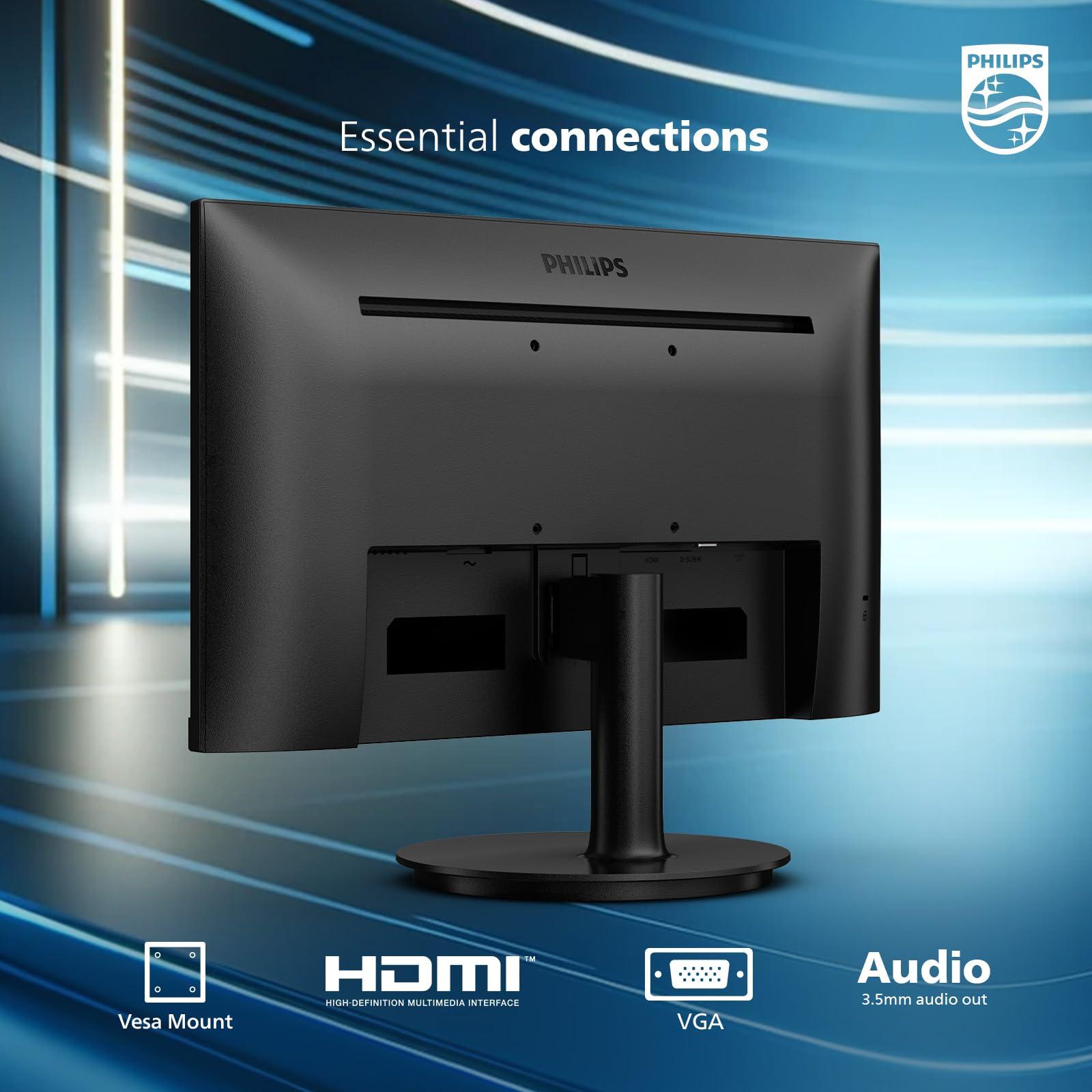 PHILIPS 24 inch Frameless Full HD (1920 x 1080) 100Hz Monitor, VESA, HDMI x1, VGA Port x1, Eye Care, 4 Year Advance Replacement Warranty, 241V8LB - Image 6
