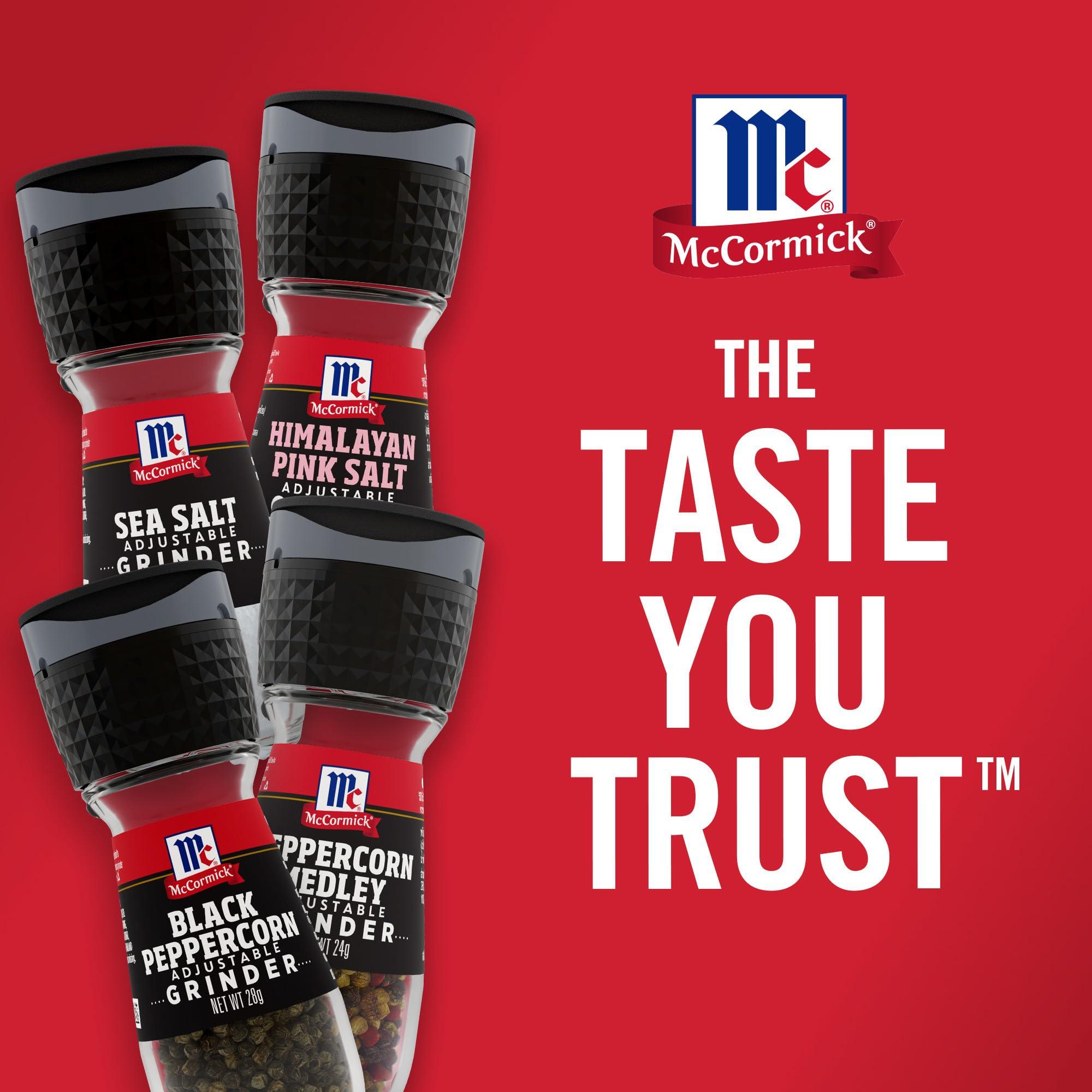 McCormick Salt & Pepper Grinder Variety Pack, Himalayan Pink Salt, Sea Salt, Black Peppercorn, and Peppercorn Medley, 6.47 oz - Image 22